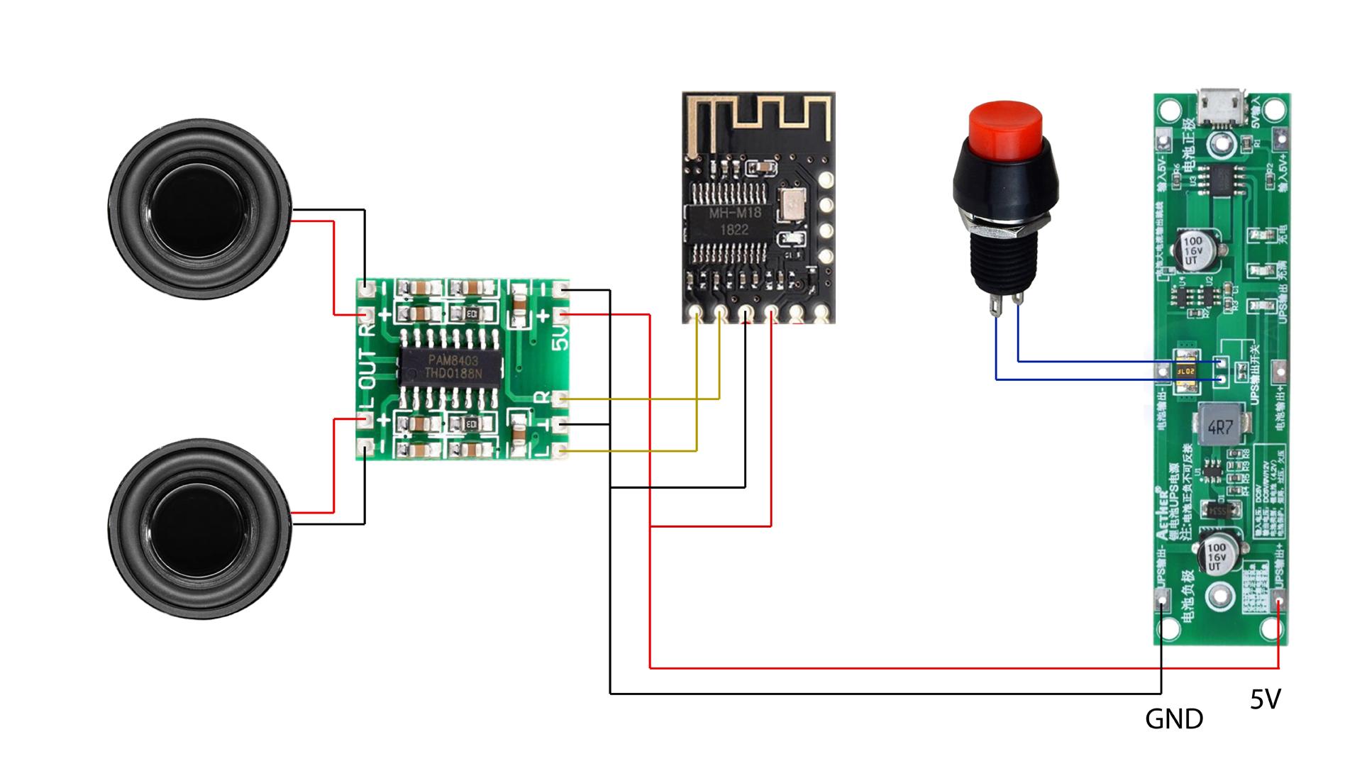 Bluetoot Speaker Boombox With HM-M18 Bluetooth Audio Module