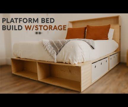 Plywood Platform Bed With Storage