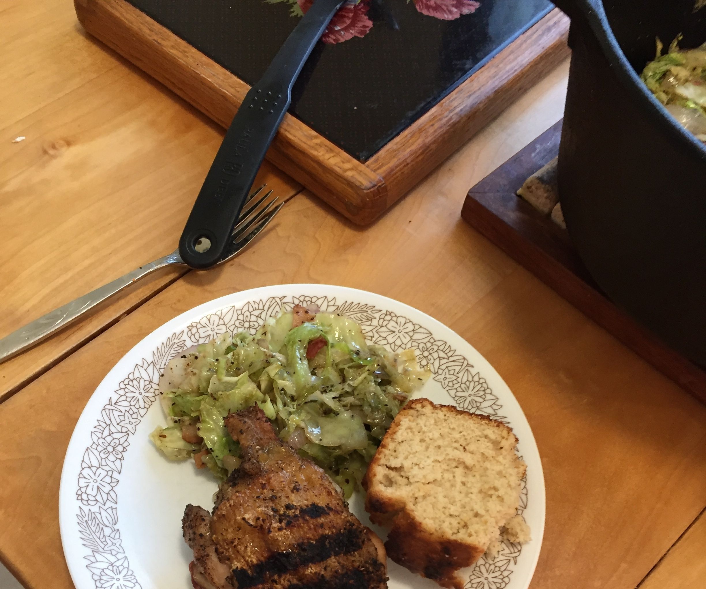 fried cabbage... On a grill