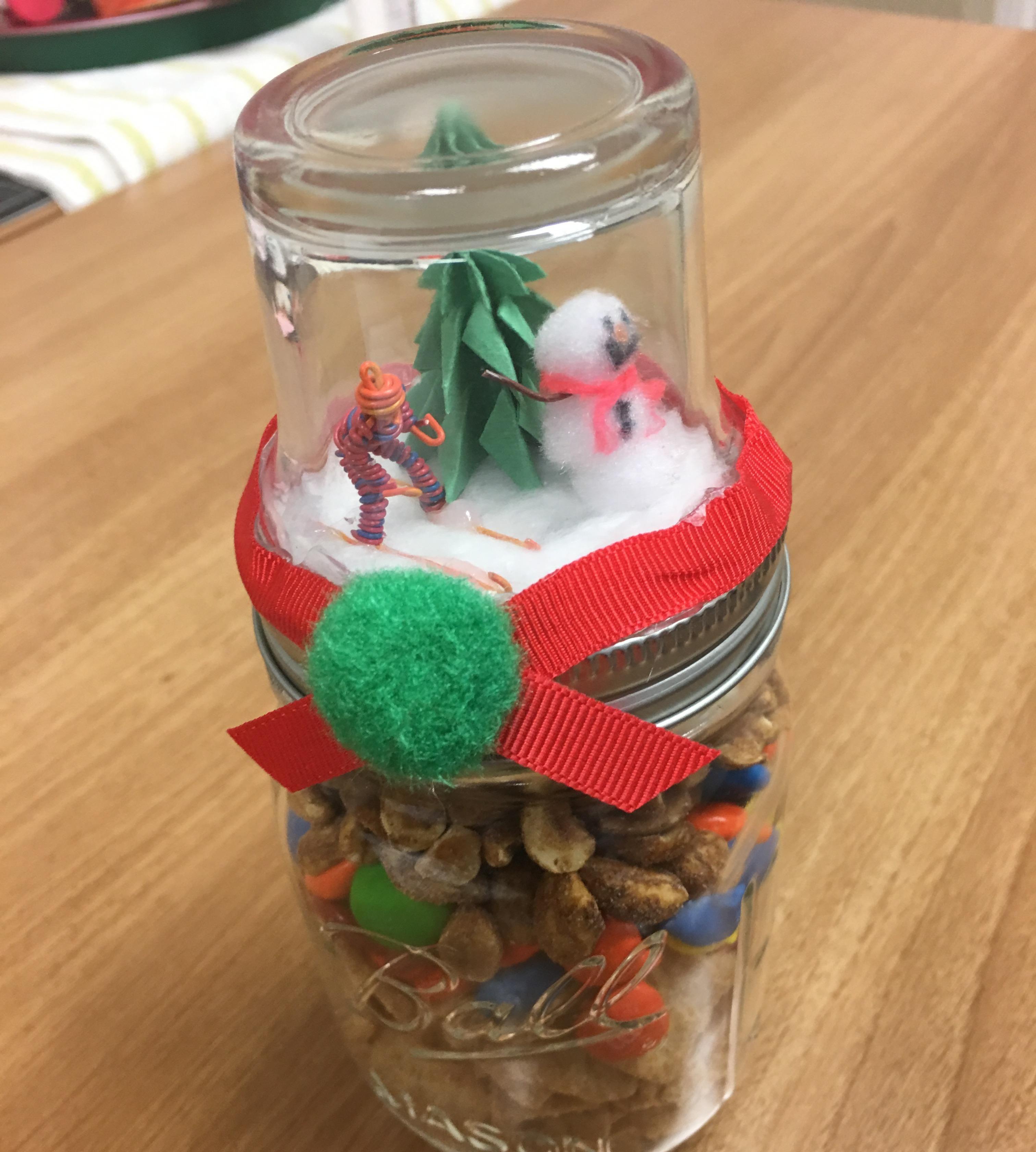 Faux Snow Globe Gift Jars