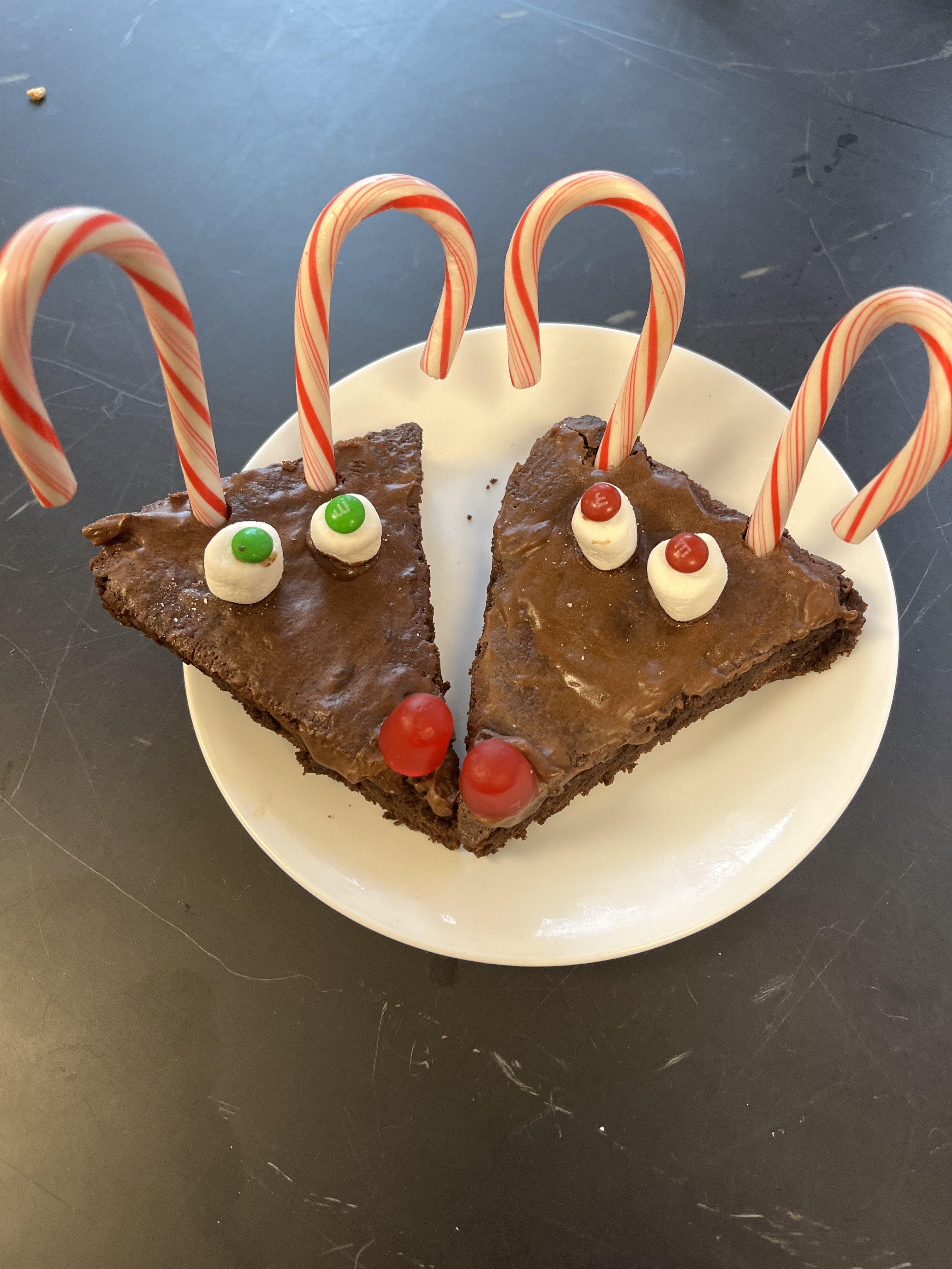 Easy Reindeer Brownies
