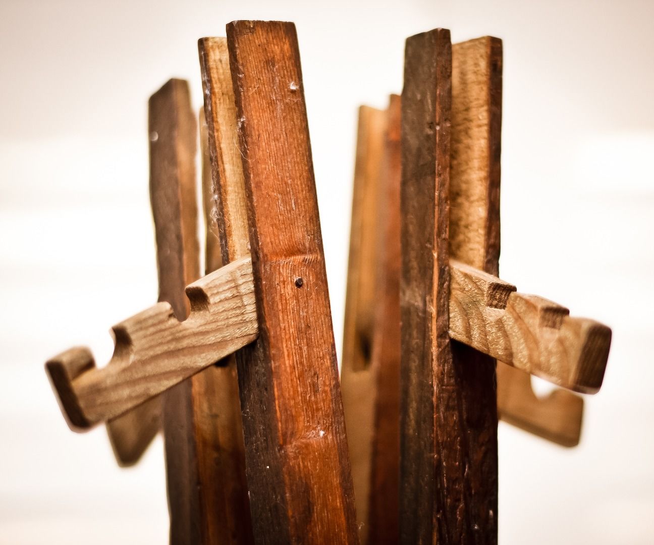 A Folding Wood Coat Rack
