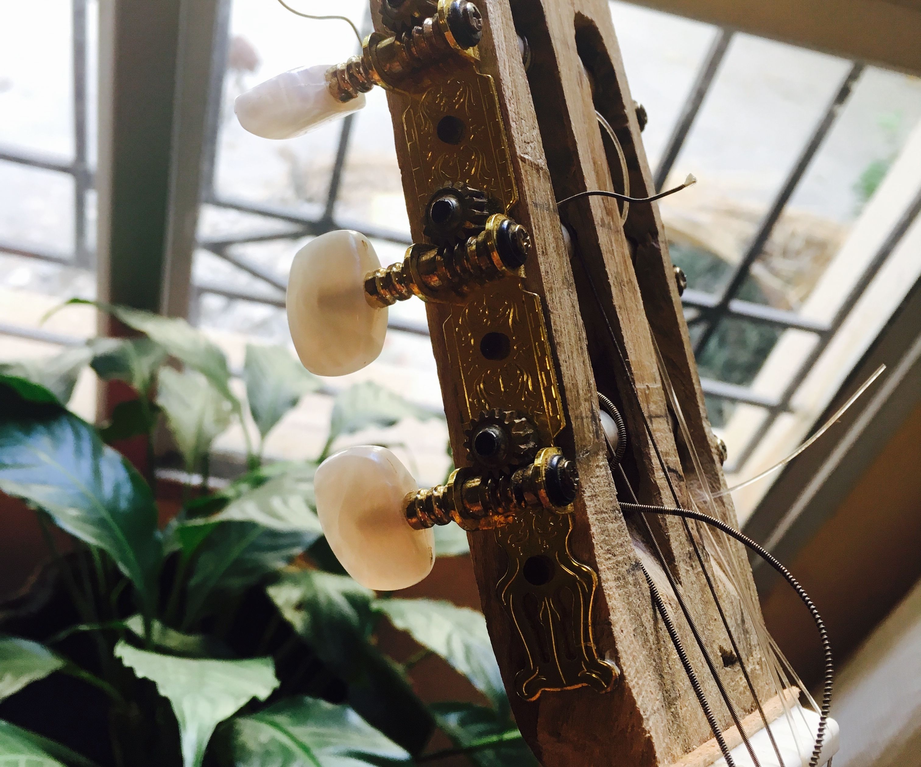 Electric Nylon Guitar From Recycled Wood