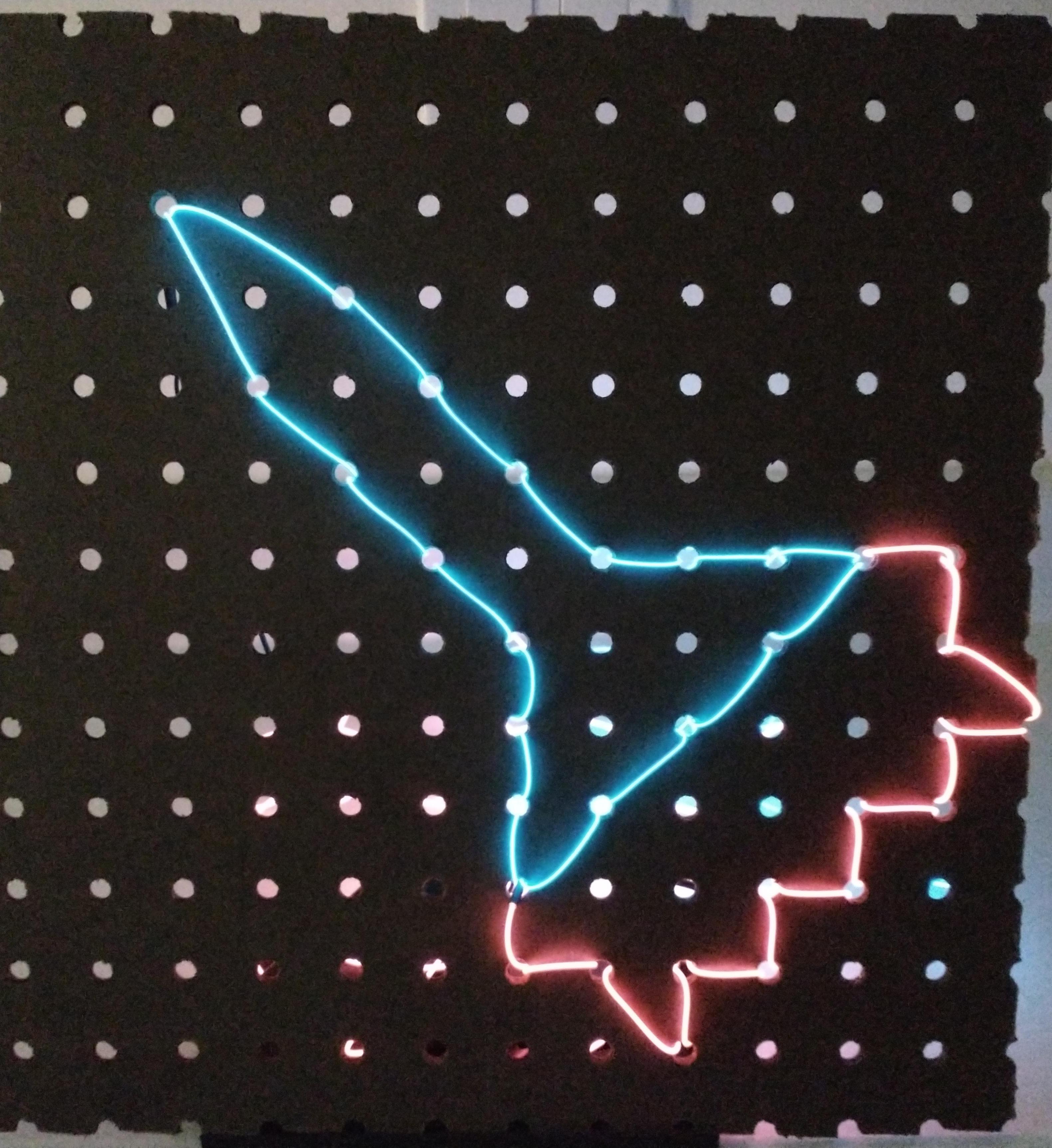 EL Wire Weaving on Pegboards