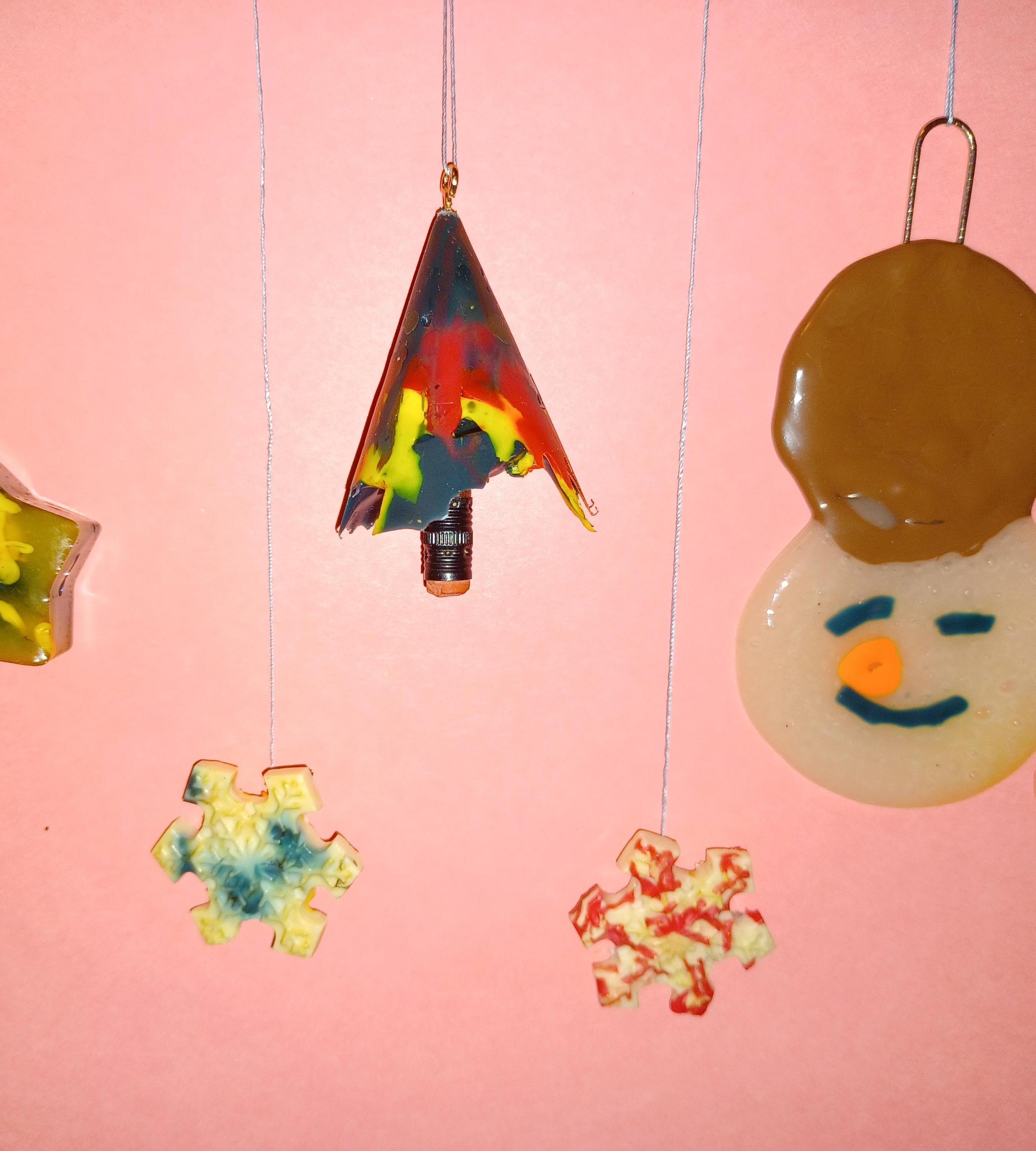 Ornaments From 3D Filament Scraps