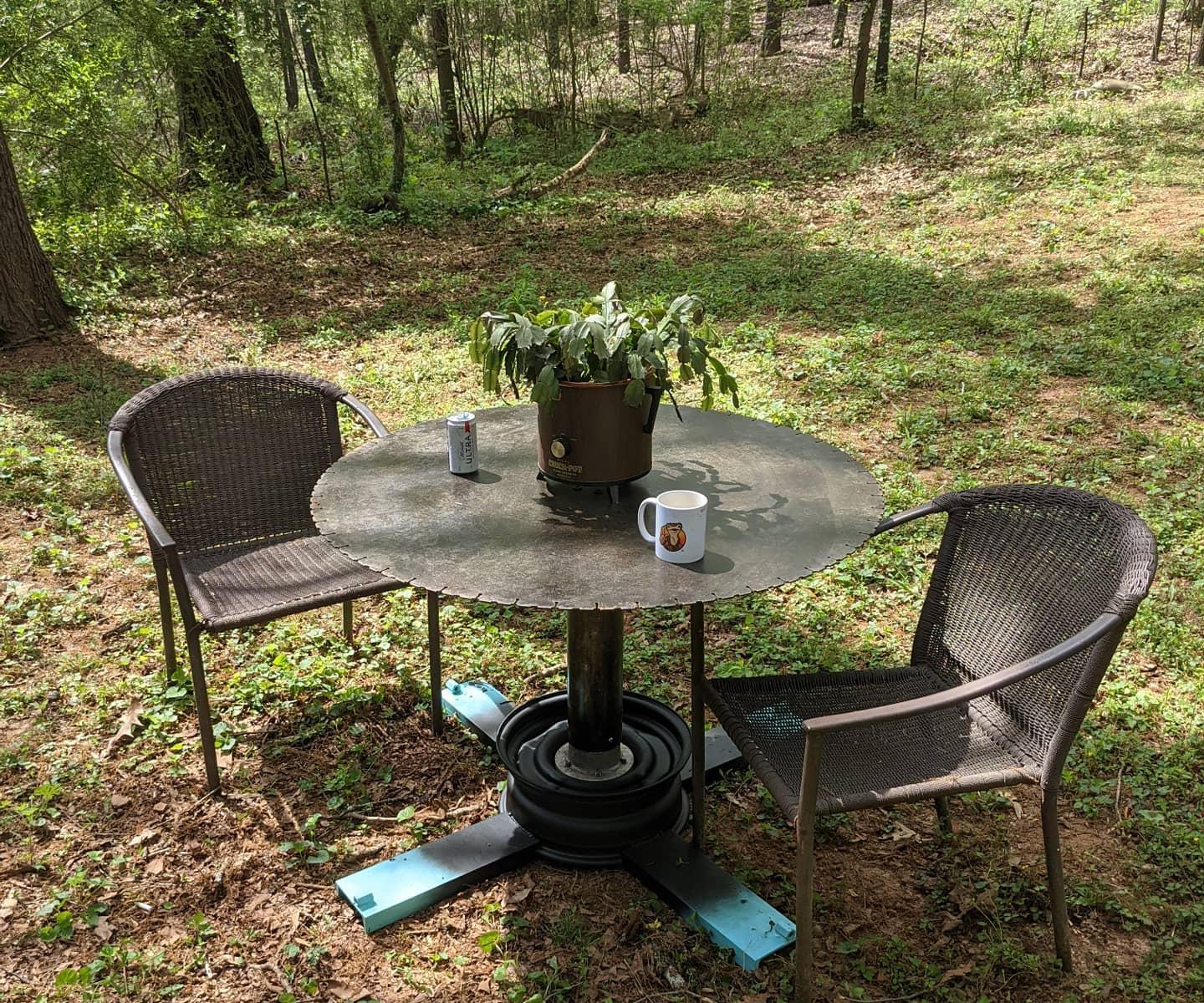 Giant Saw Blade Table!