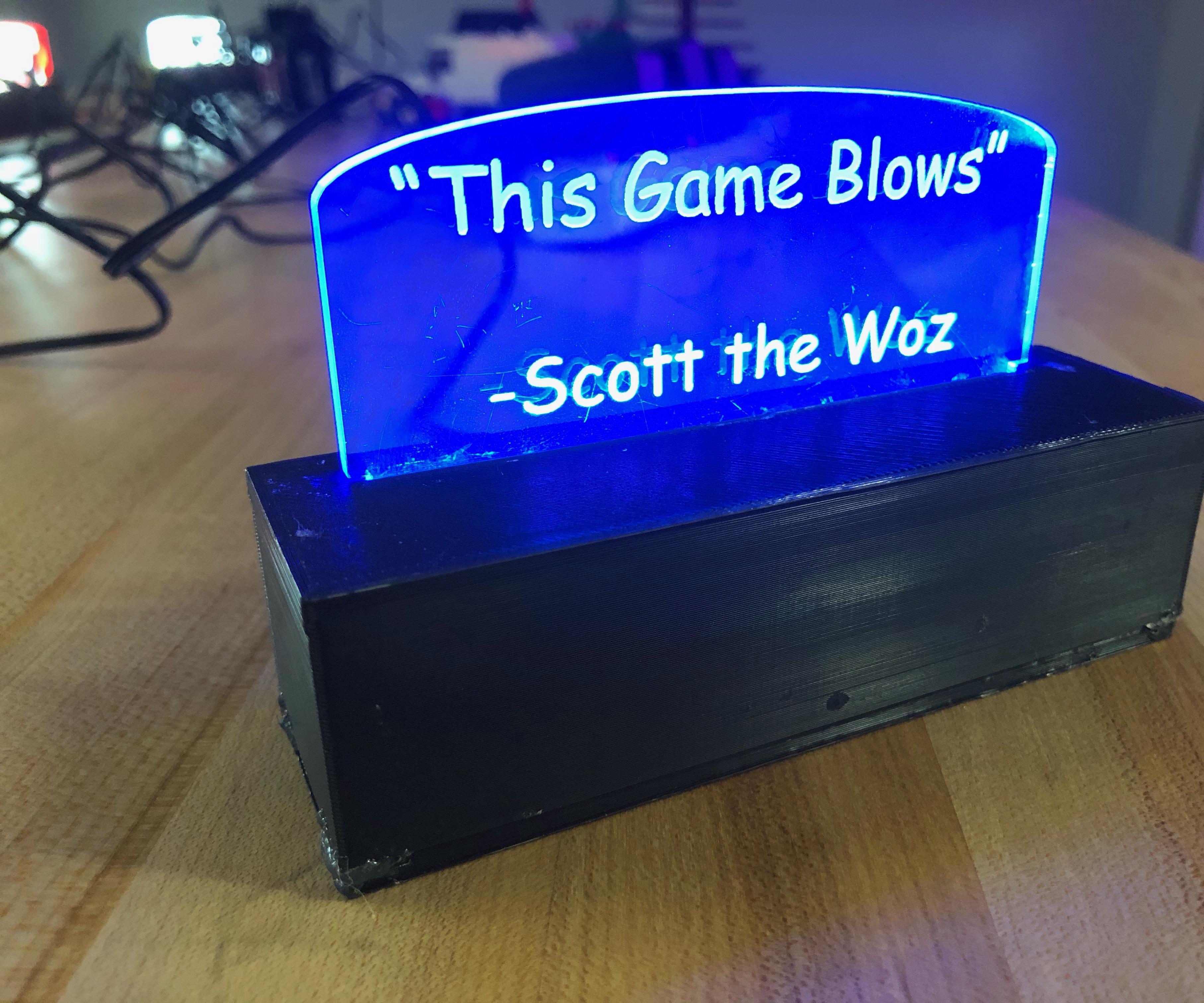 LED Light Box Made From Acrylic and 3D Printing Plastic 