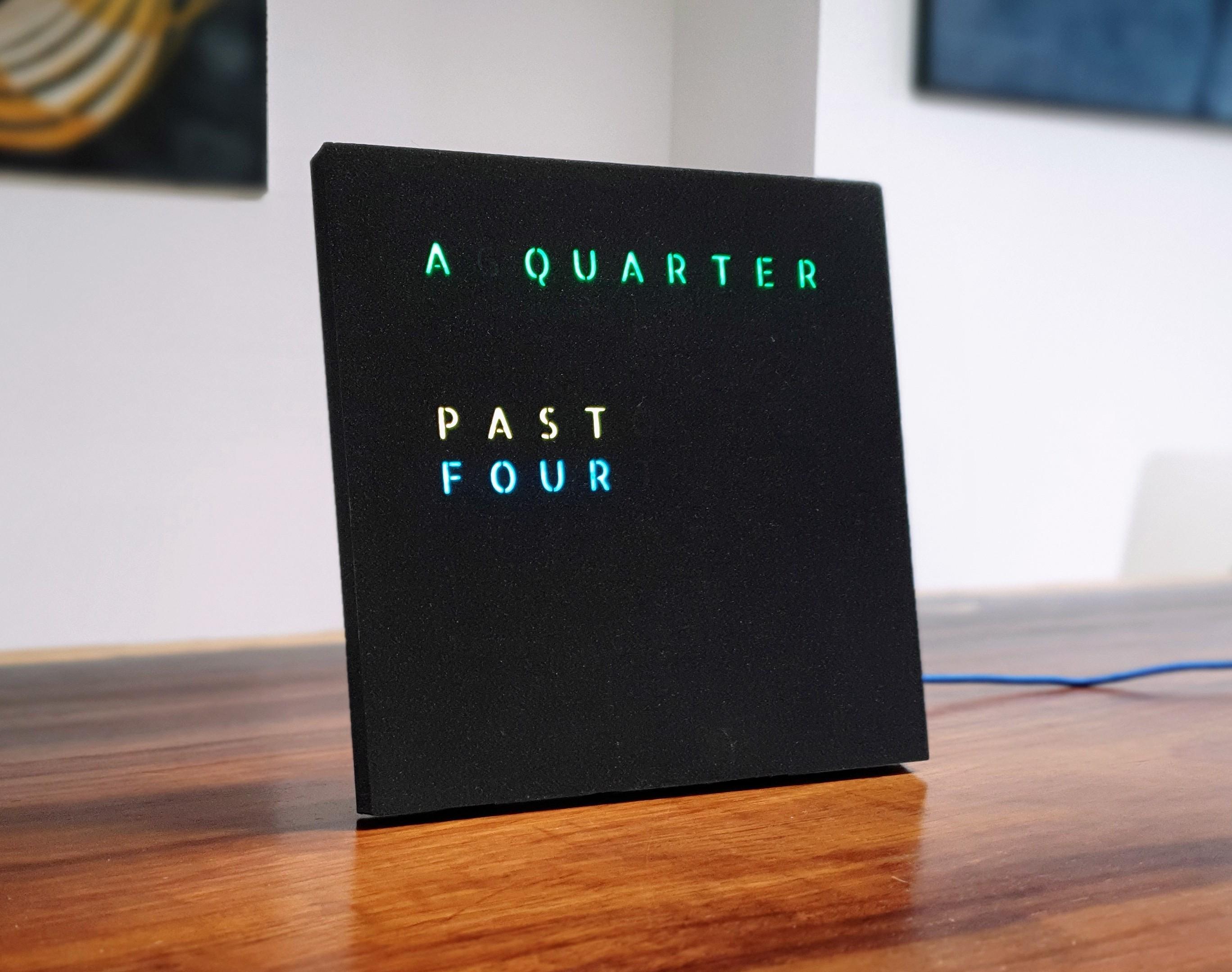 3D Printed WiFi Word Clock