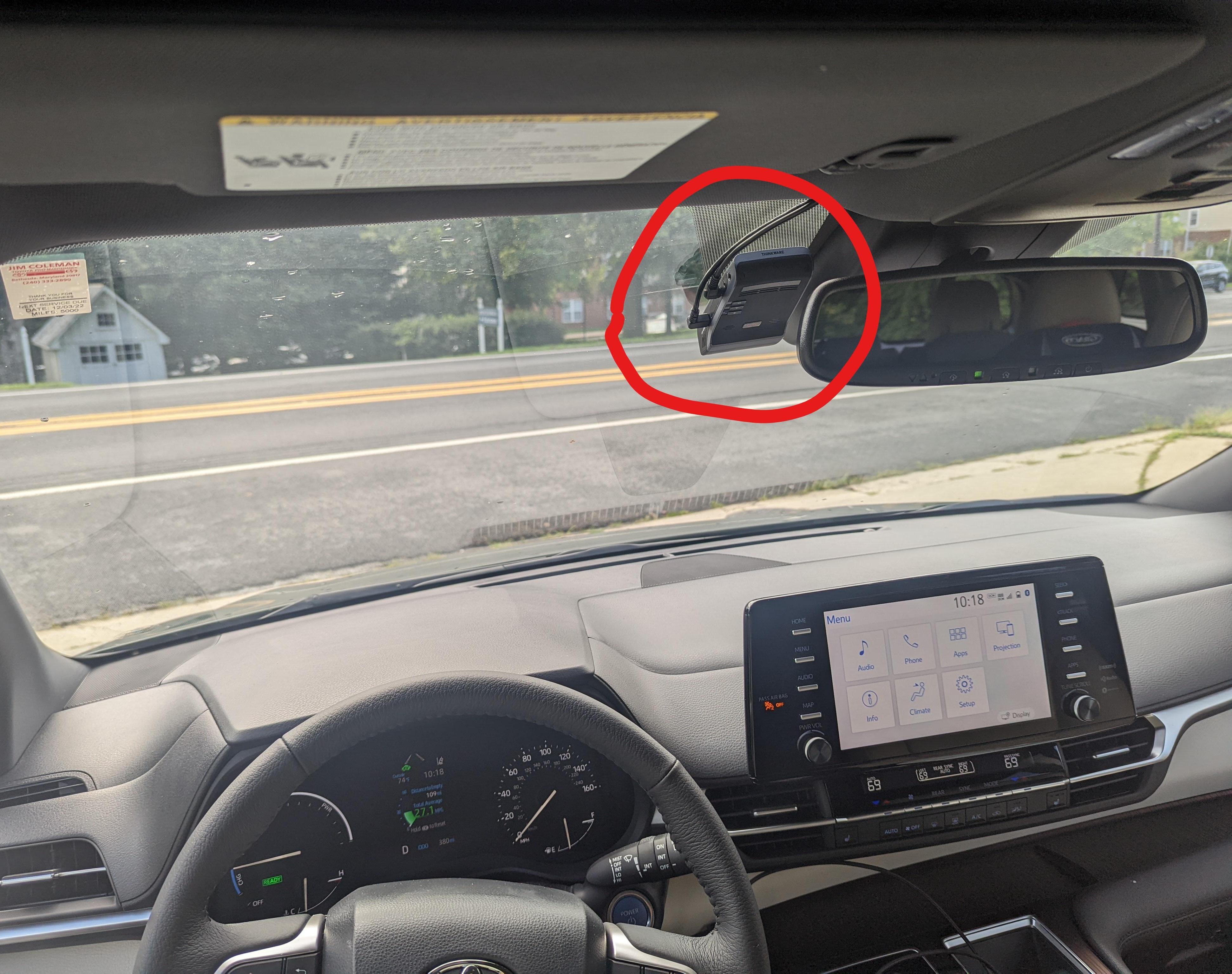 Hardwired Front and Rear Dashcam for 2021+ Toyota Vehicles With "Integrated Dashcam" Connector