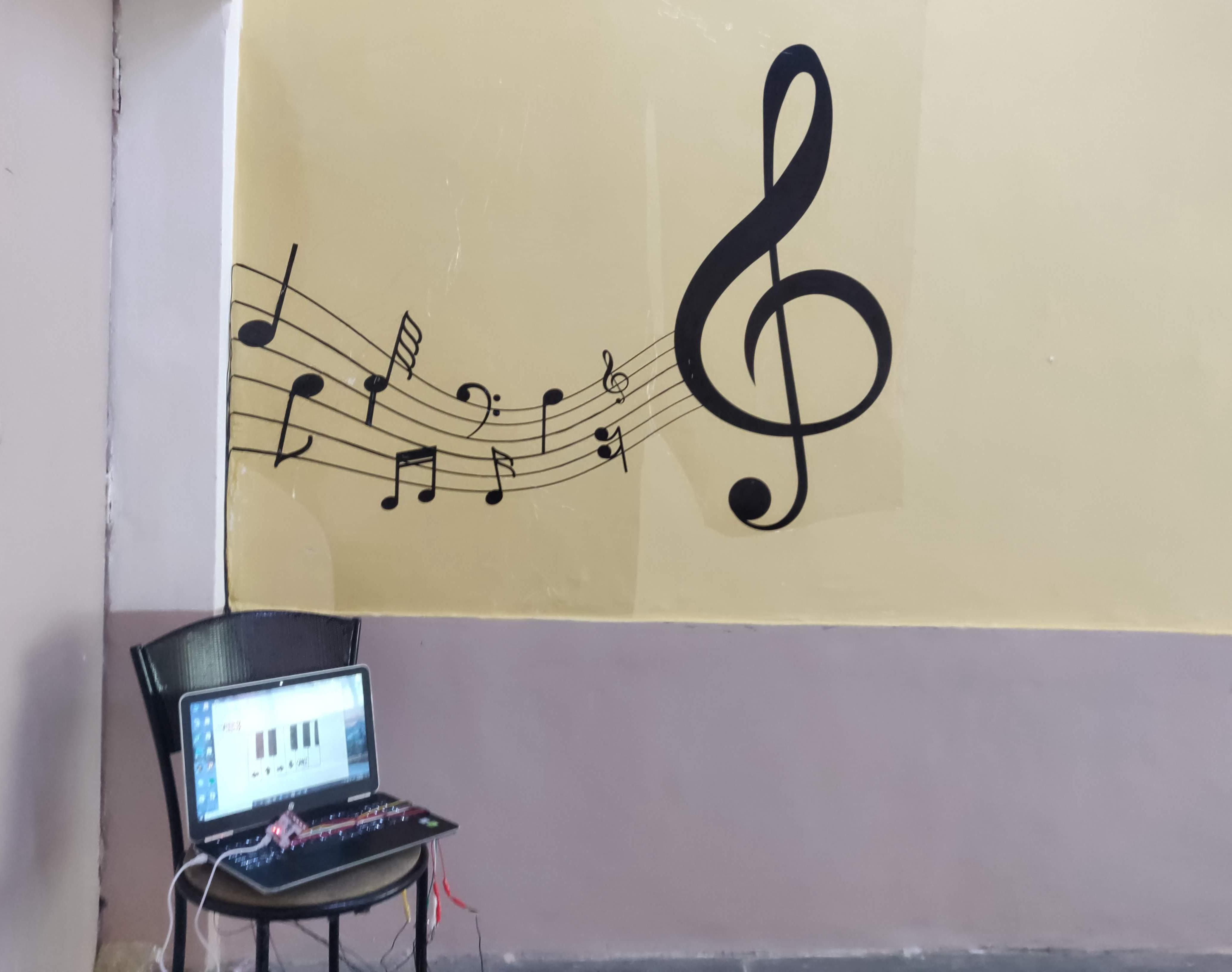 Interactive Musical Wall Using Makey Makey