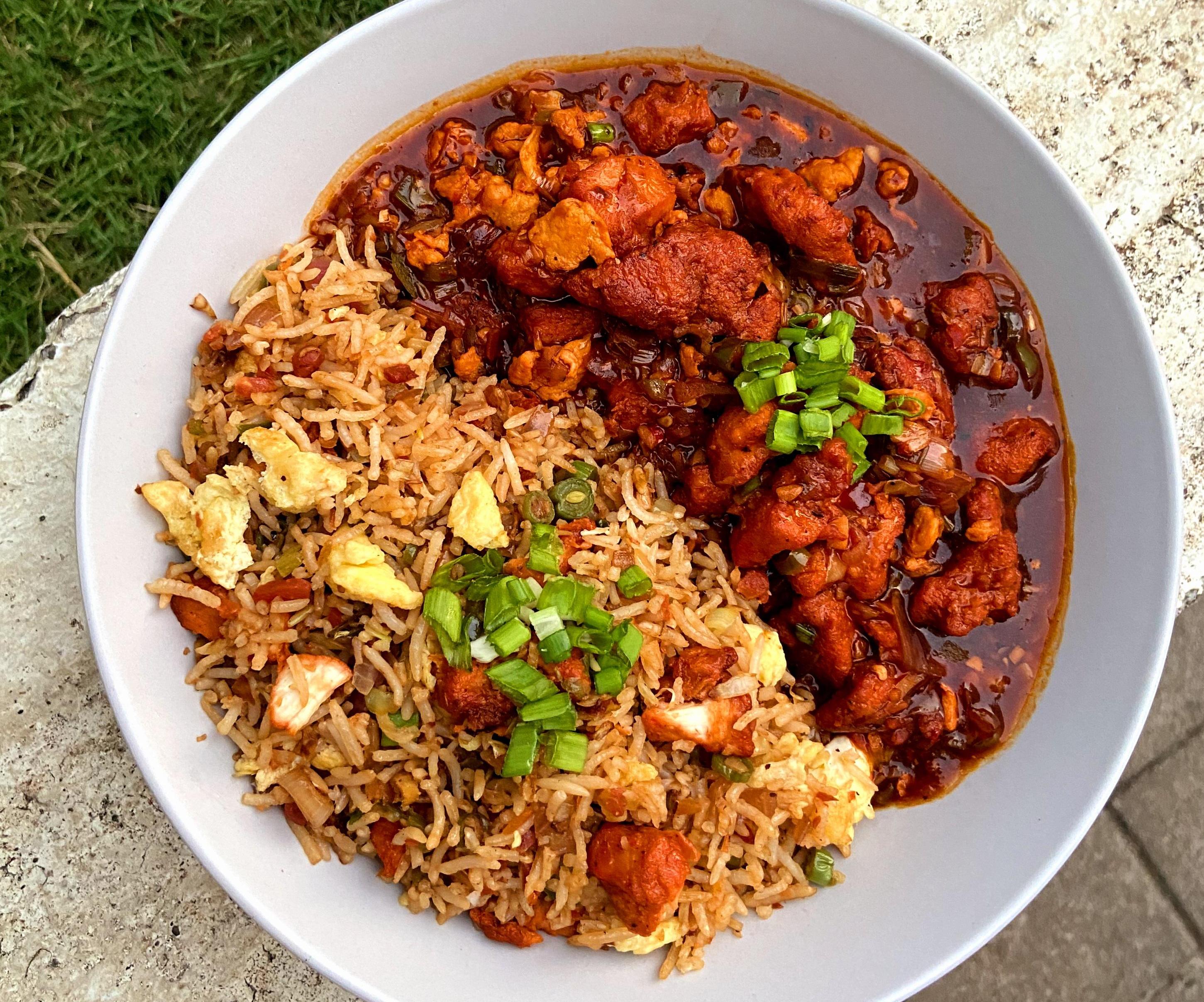 My Love for Chicken Is Real: Chicken Chopper Rice With Gravy