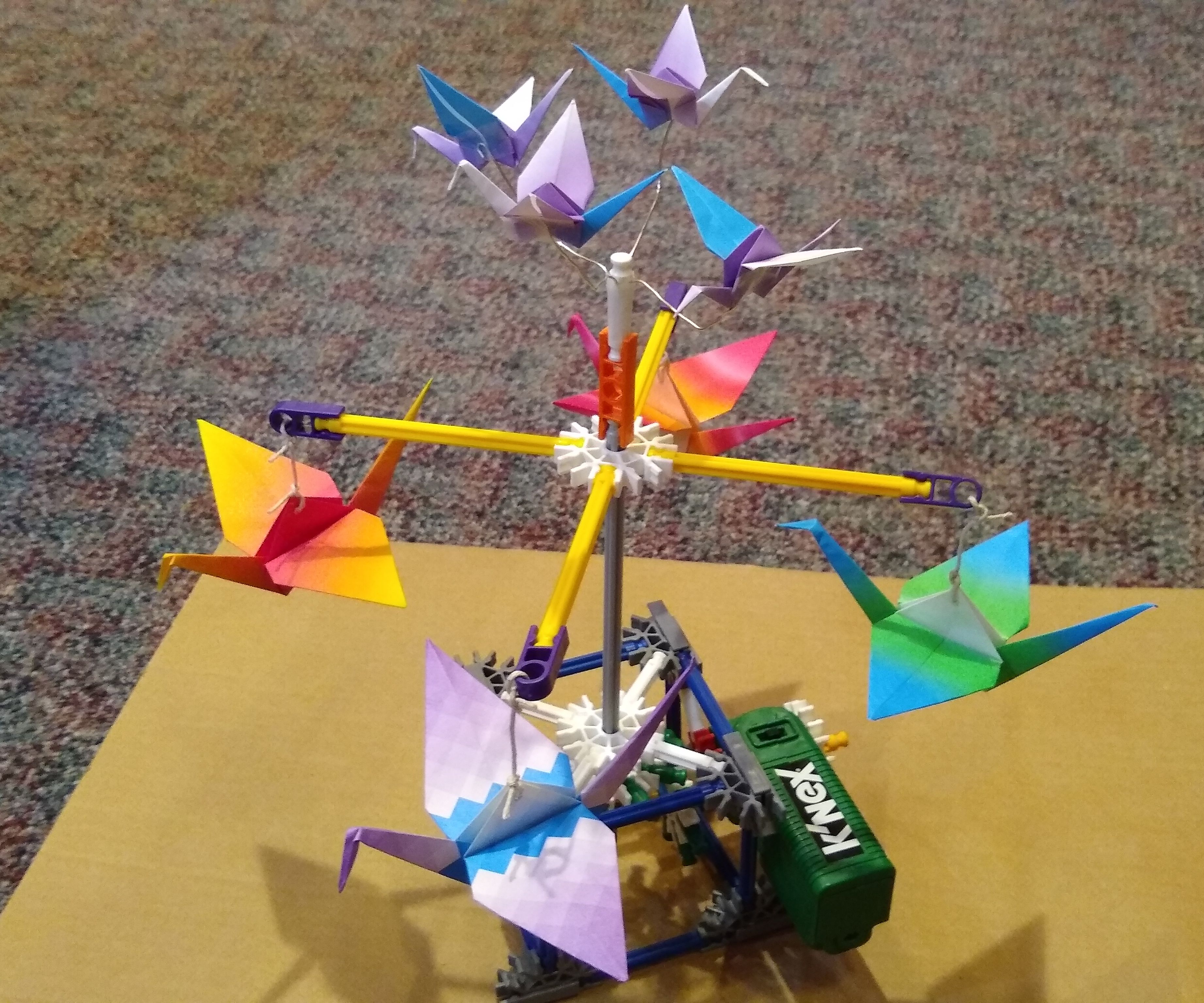 Origami Cranes "Gear-less" Automata