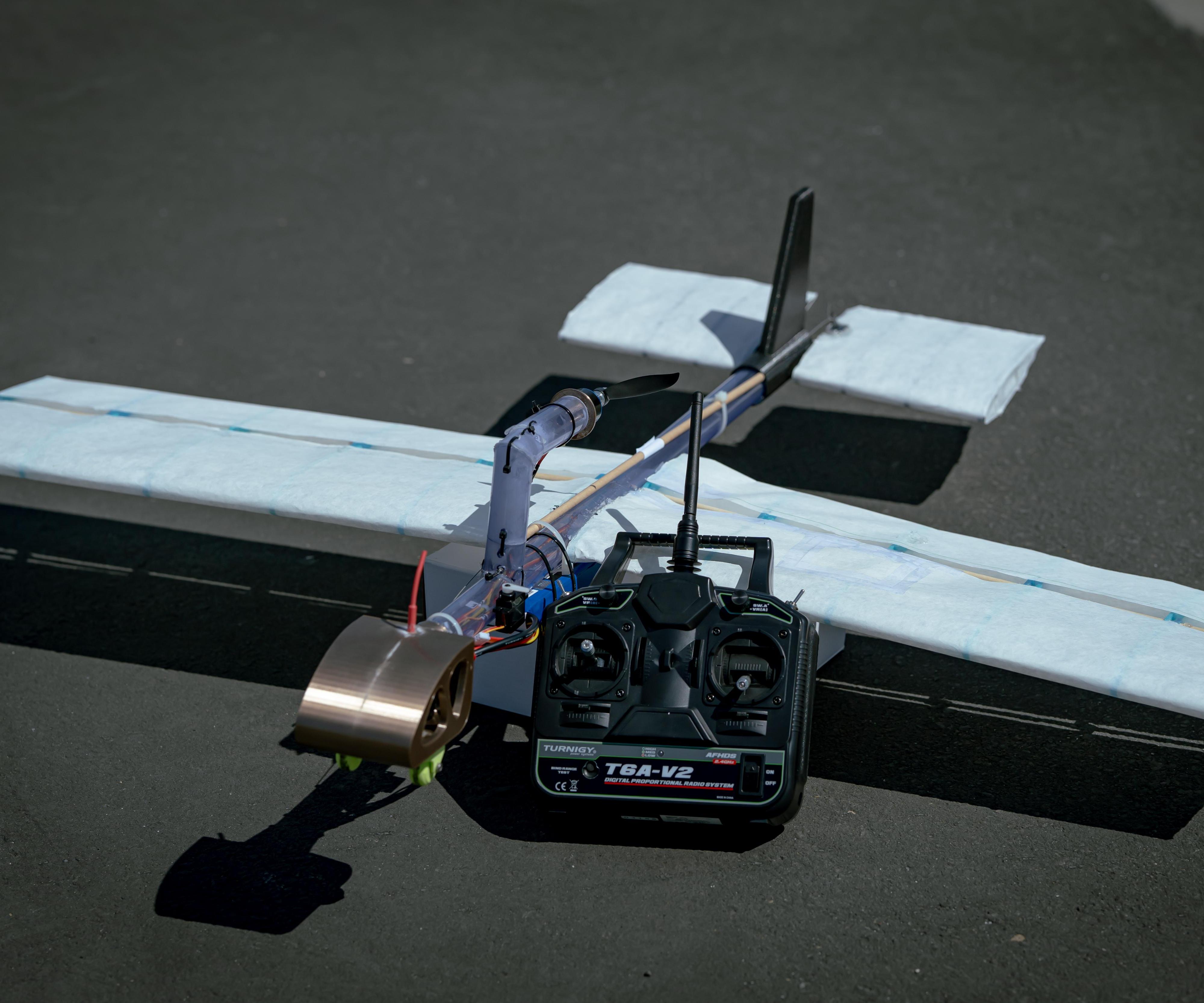 Grounded RC Aircraft Model