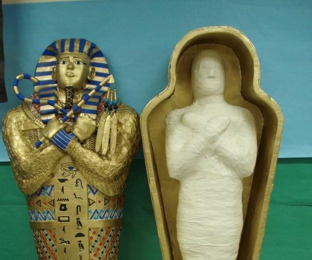 Life Size Paper Mache Sarcophagus 