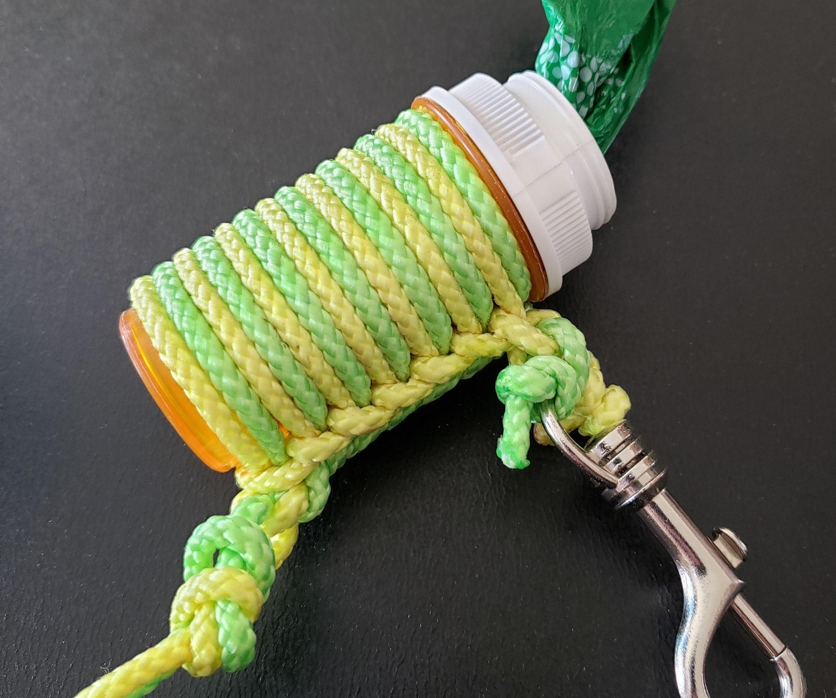 Easy Paracord and Med Bottle Dog Poop Bag Holder