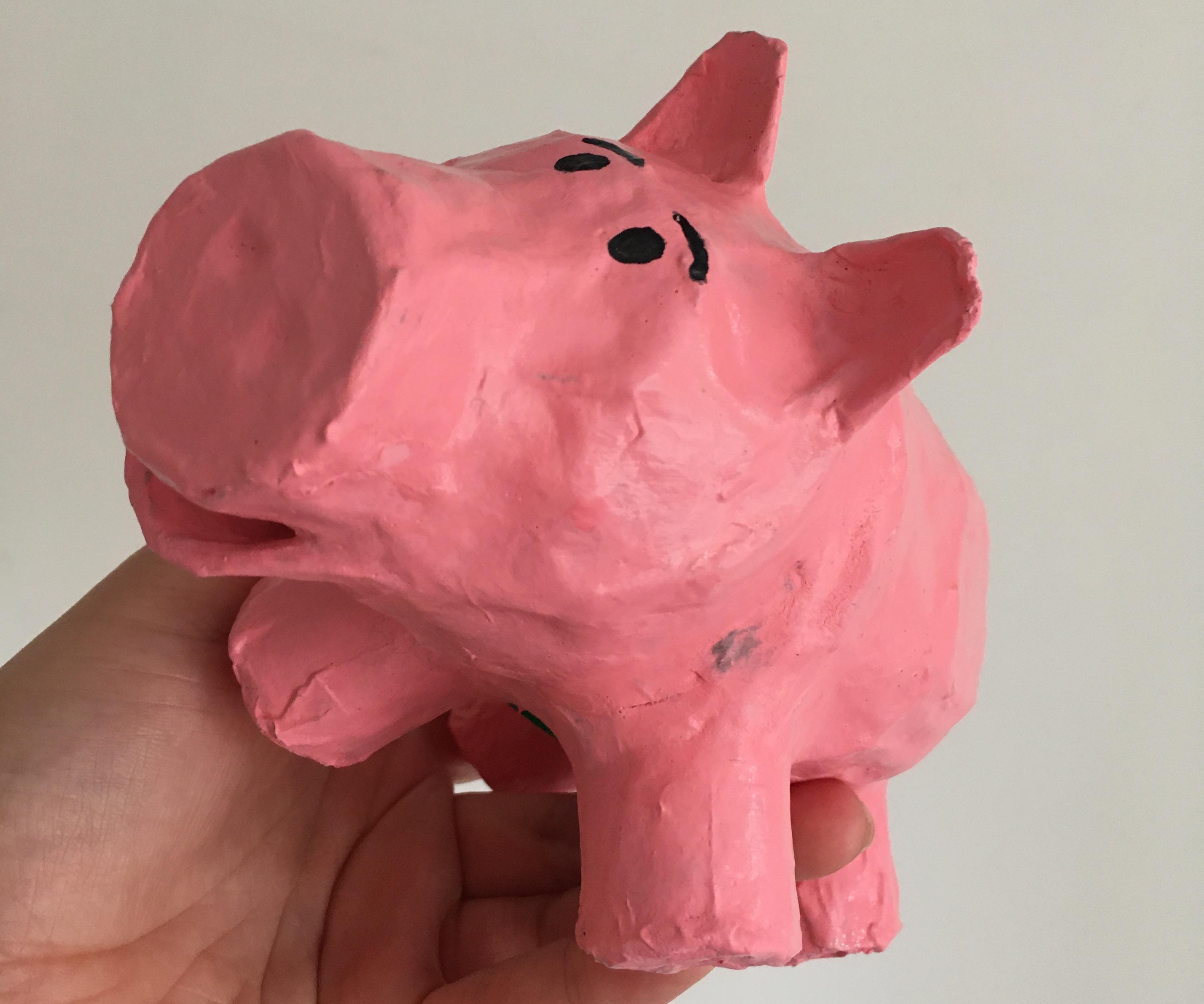 Hamm the Paper Mache Piggy Bank