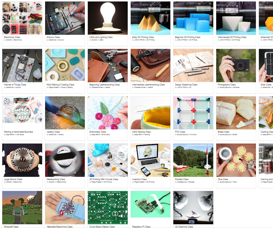 Link to Instructables CLASSES!