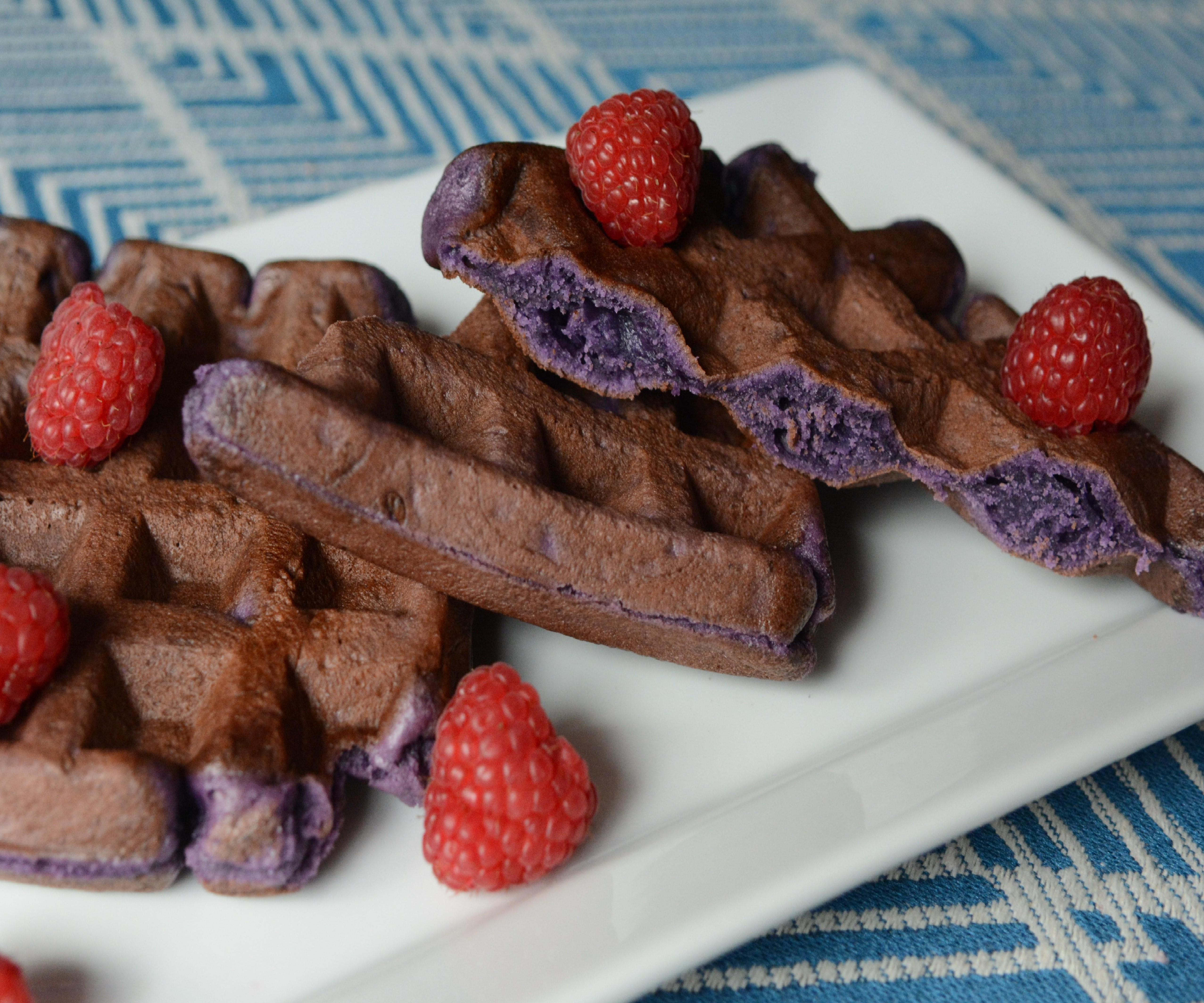 Funky Purple Ube Waffles 