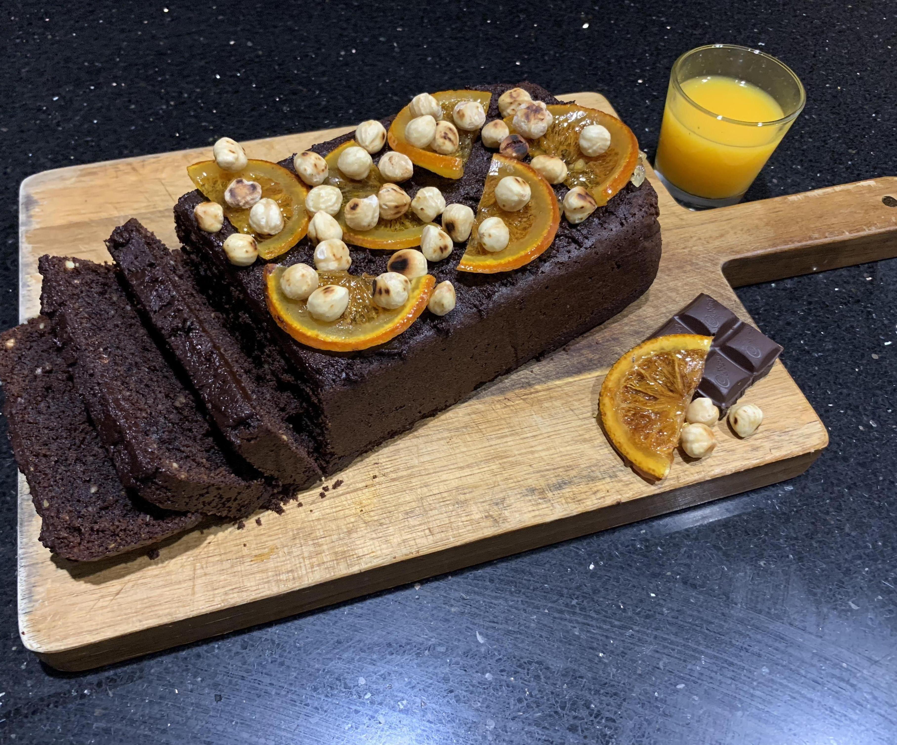 Choc-Hazel Zest Loaf