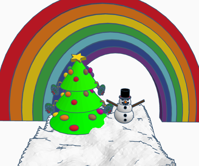 Christmas Multicolored scene