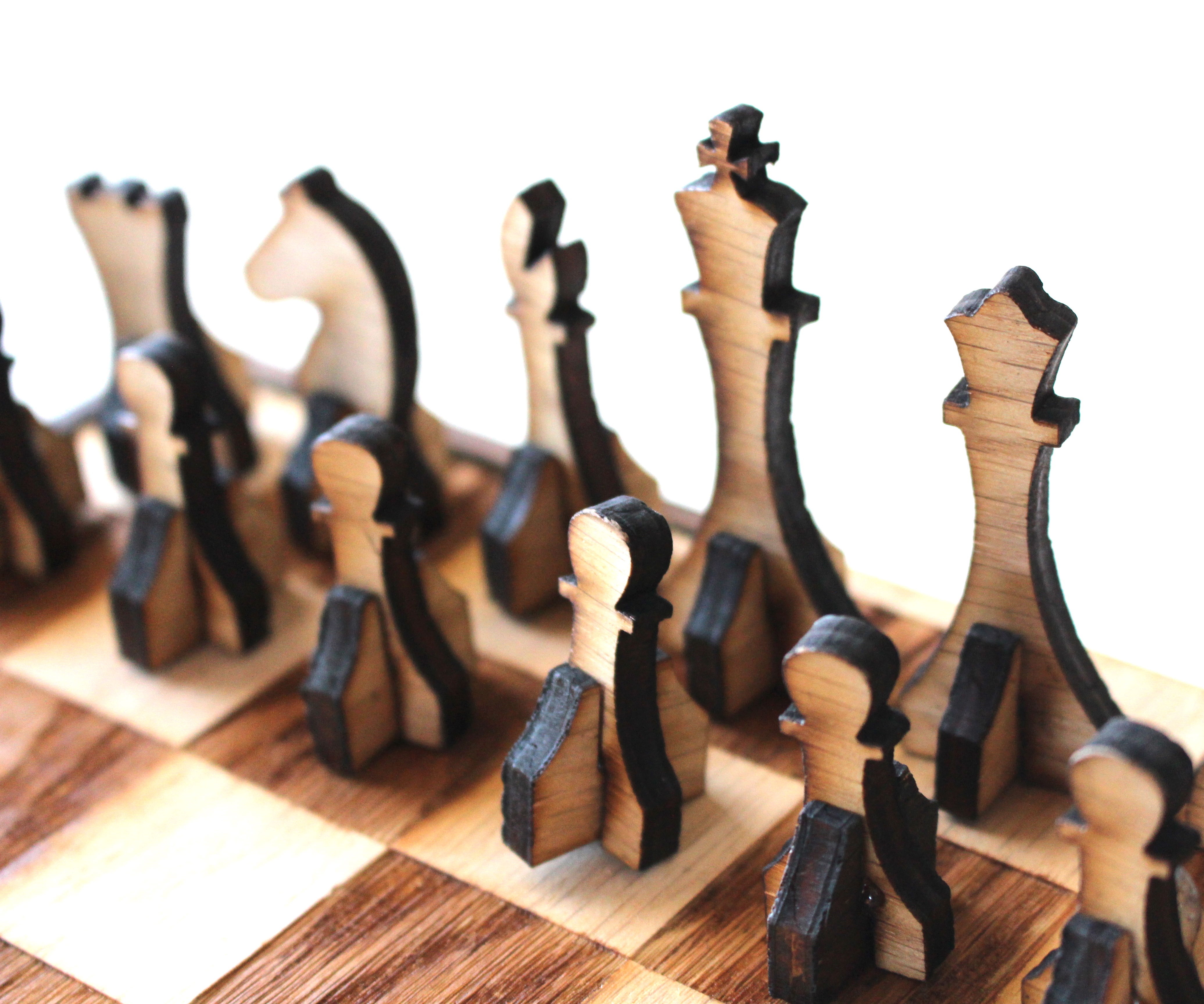 Laser Cut Portable Chess Set