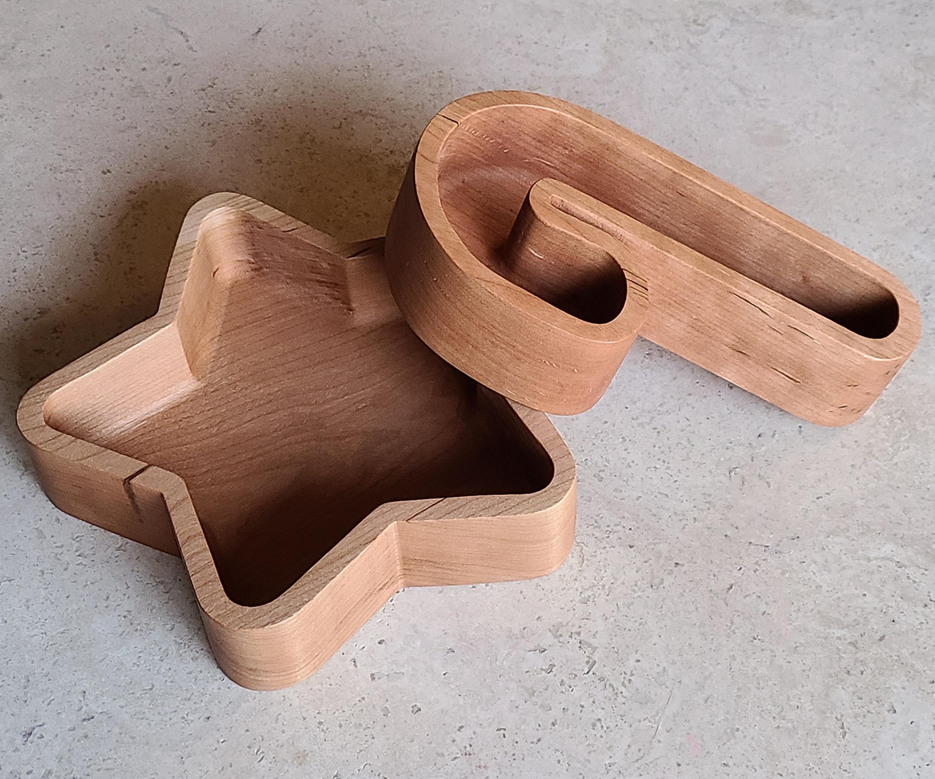 Holiday Themed Wooden Bowls