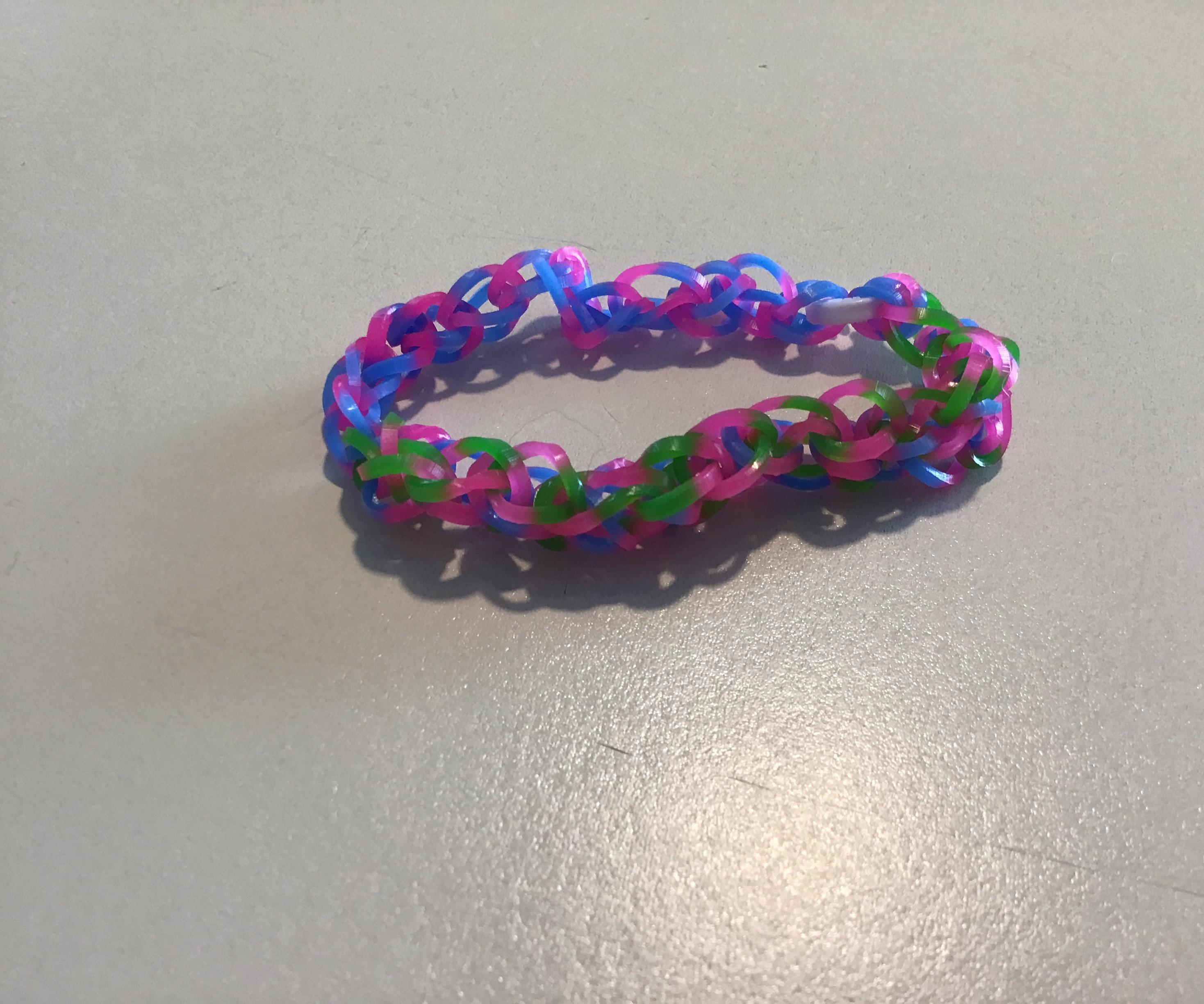 Rainbow Loom Taffy Braid Bracelet 