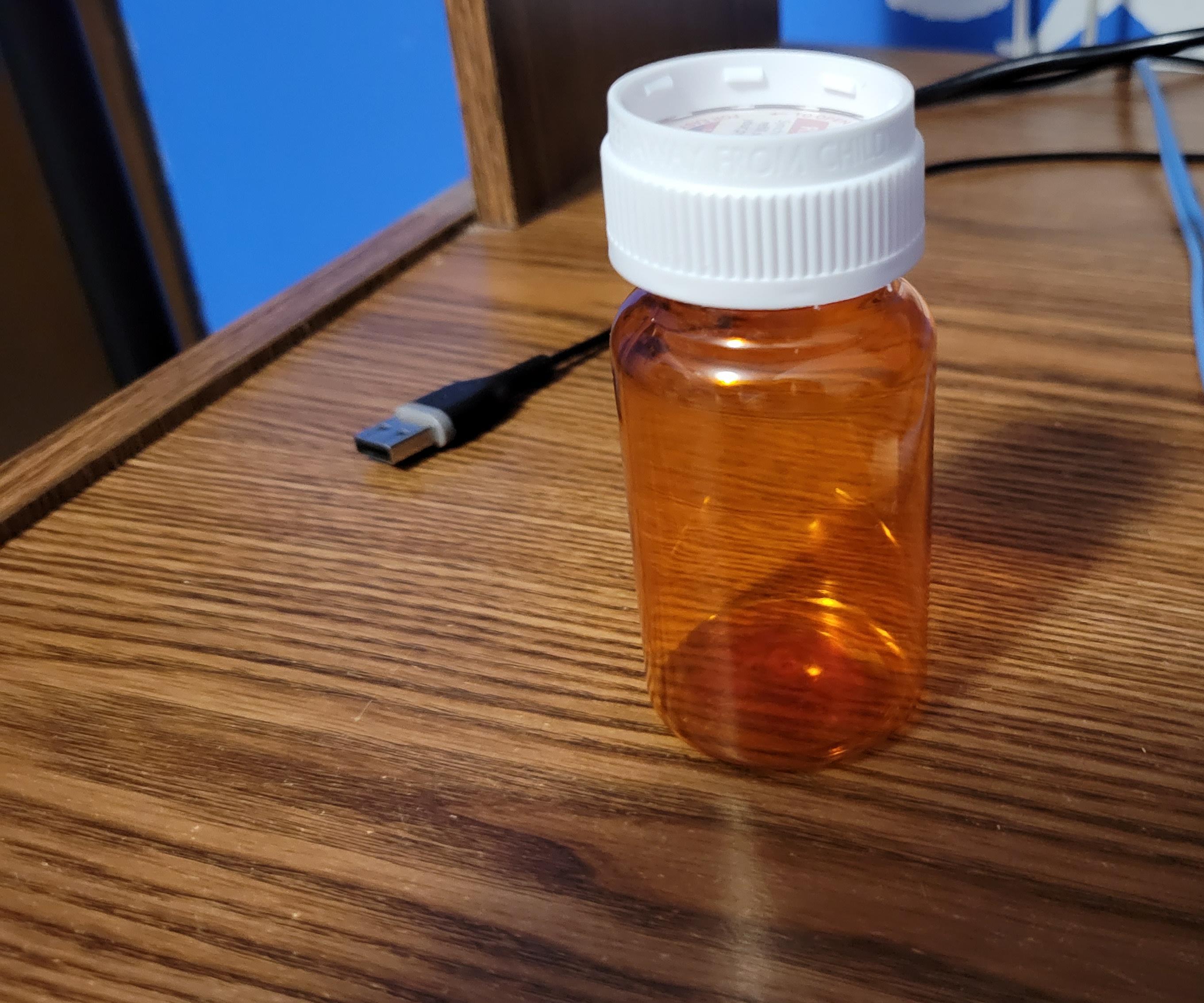 Cable Management Using Pill Bottles