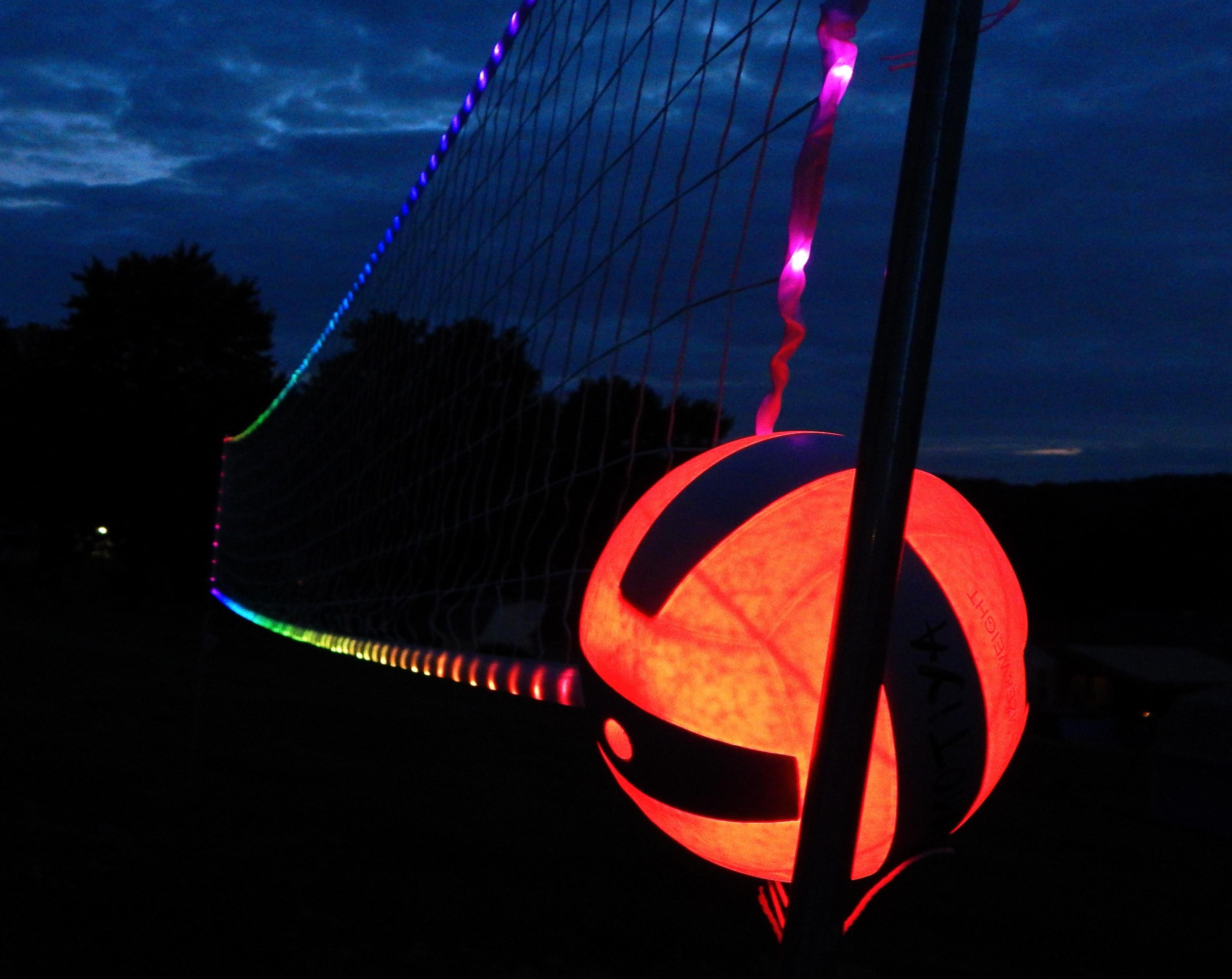 DIY Light-Up Volleyball Net