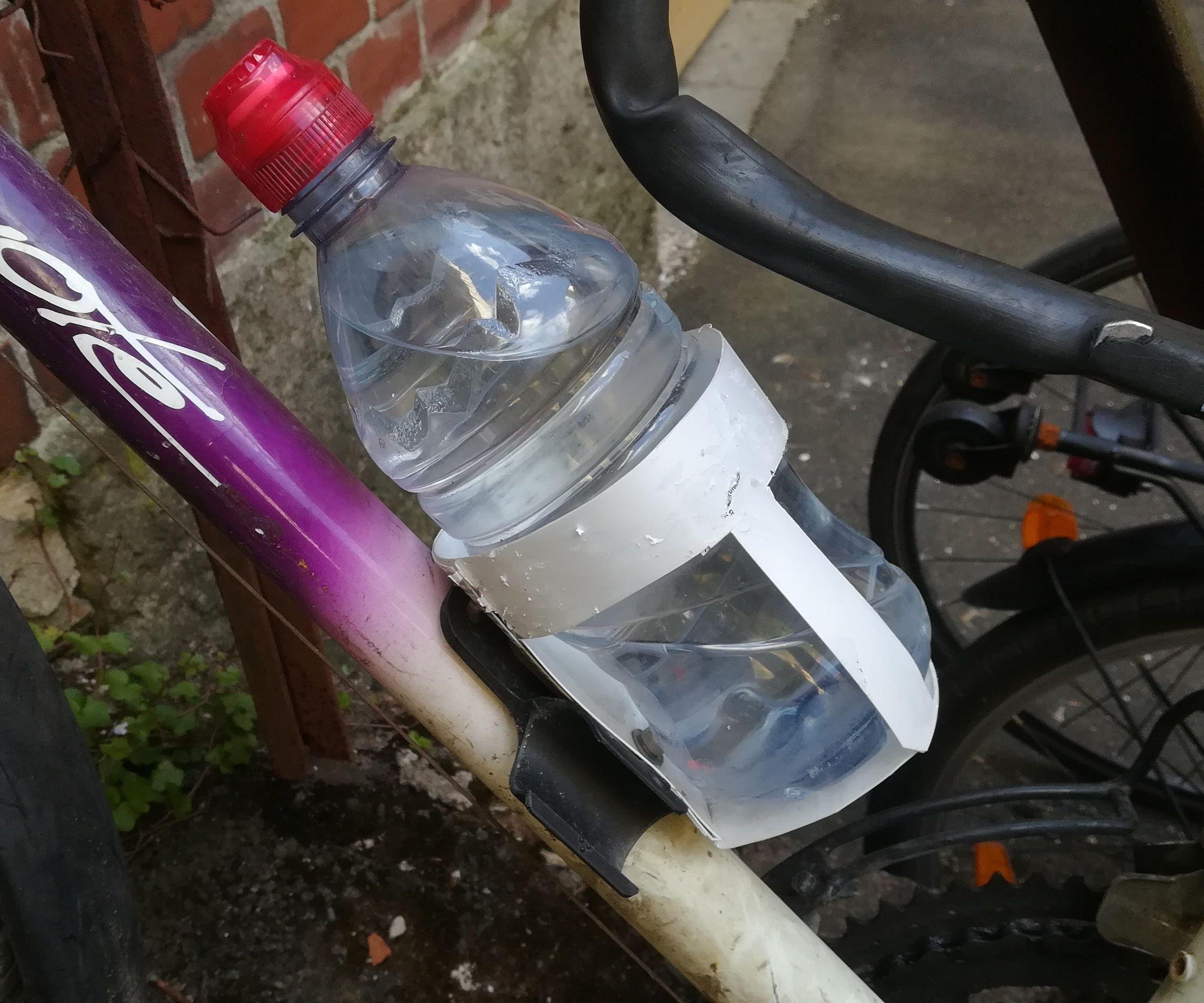 Bike Bottle Cage From Yogurt Container