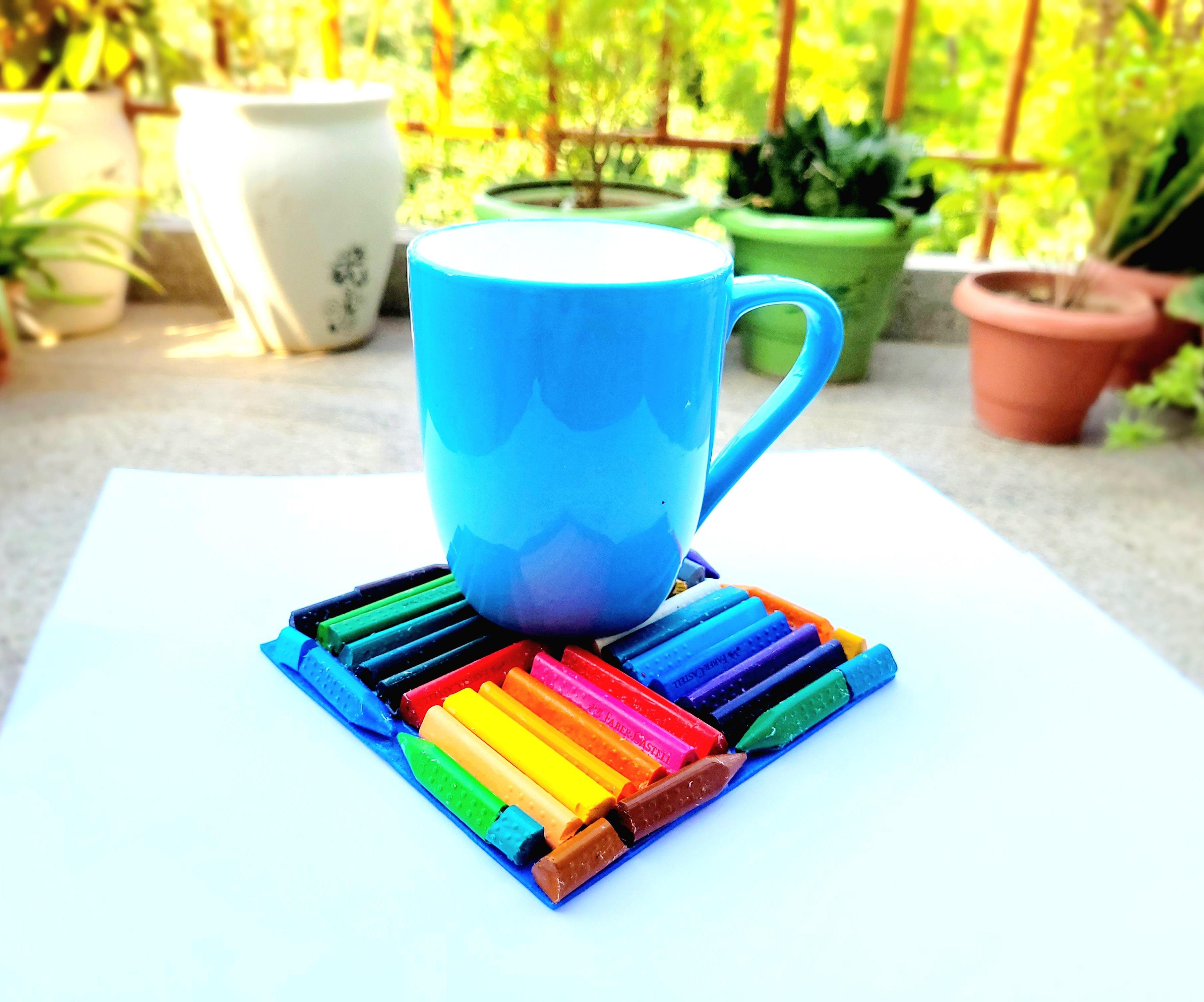 Rainbow Crayon Coaster