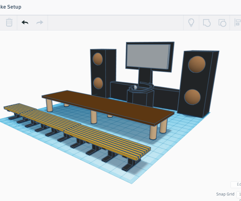 Karaoke Setup in Tinkercad