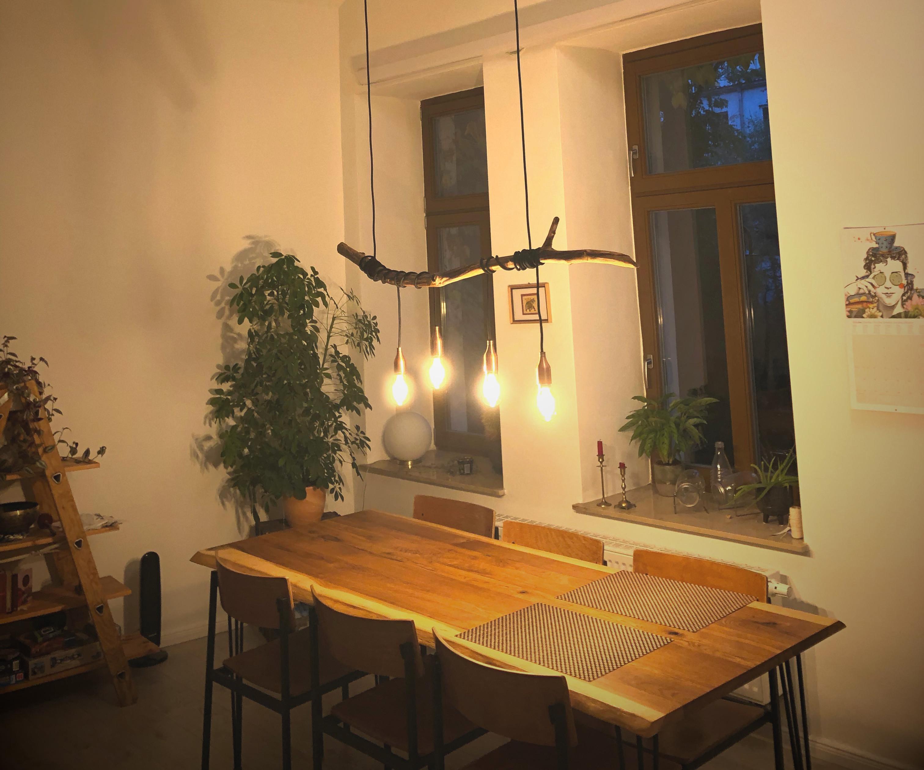 Smart Dining Table Lamp; Motorized and Height Adjustable