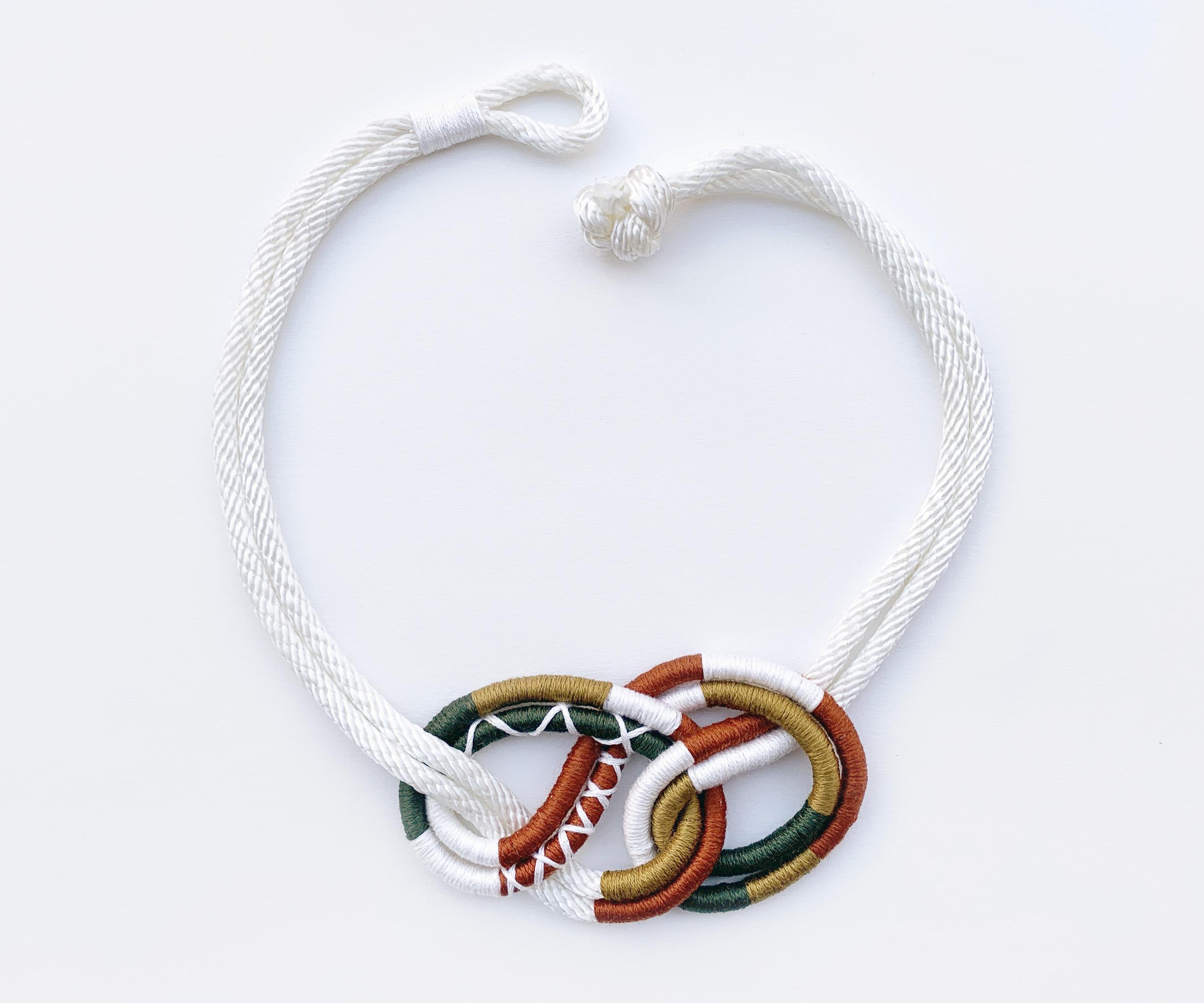 Wrapped Rope Macrame Knot Necklace