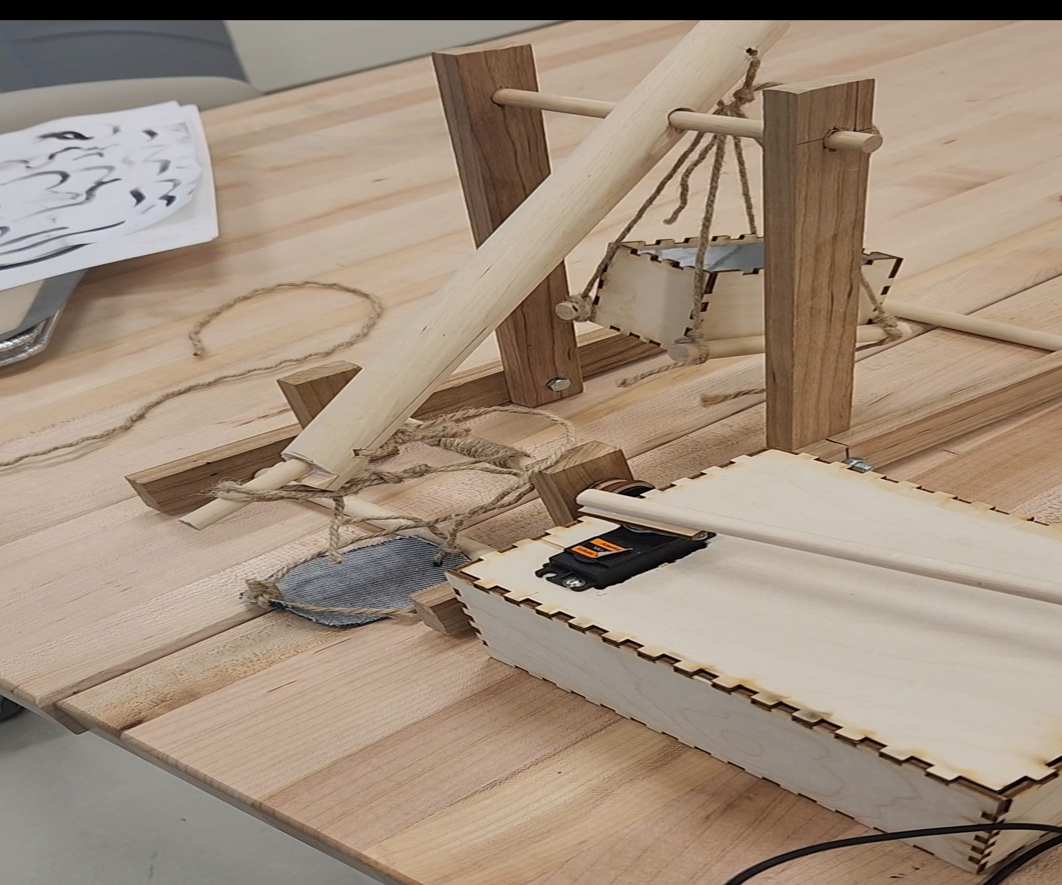 Servo Driven Counterweight Trebuchet