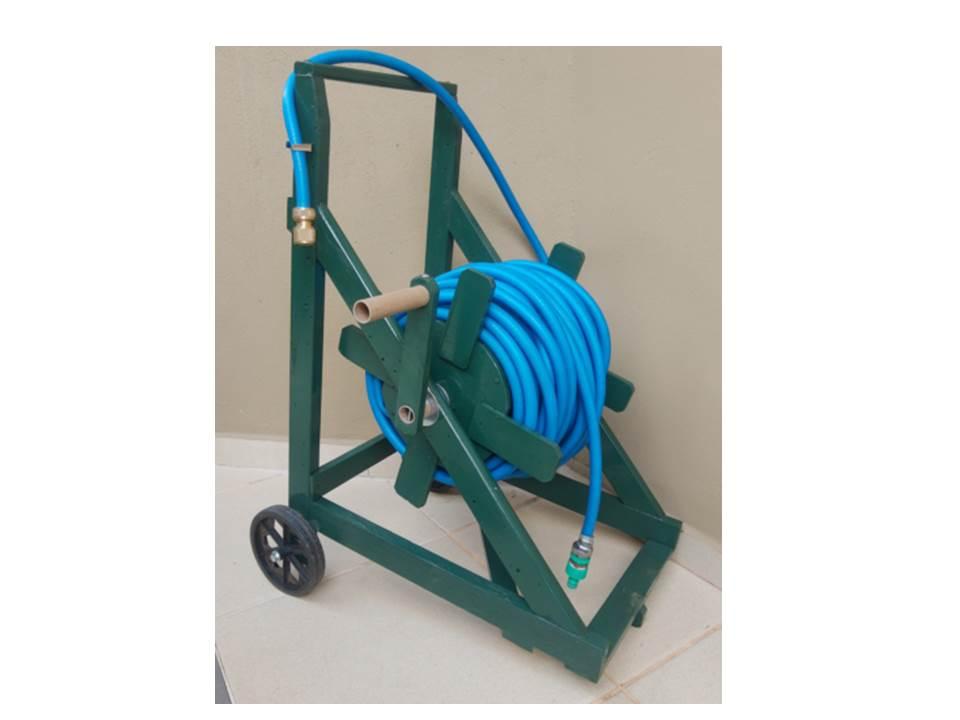 Wooden Water Hose Reel Cart