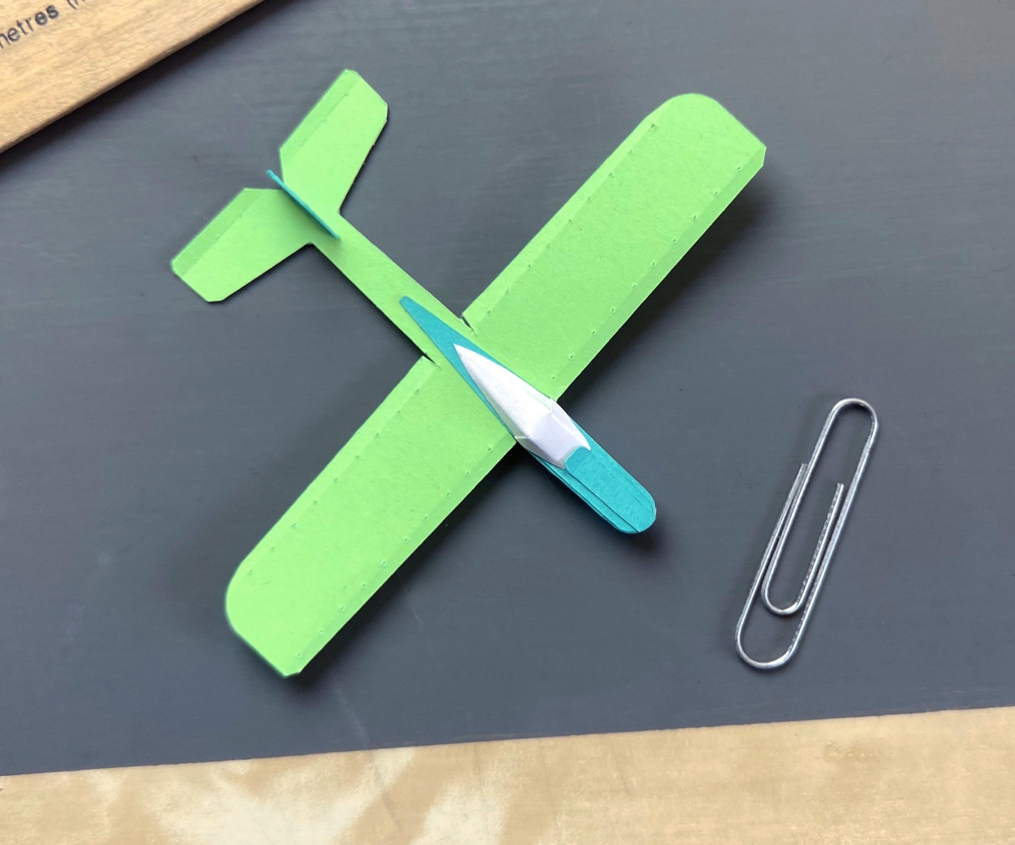 Micro Trainer Airplane Made of Card Stock