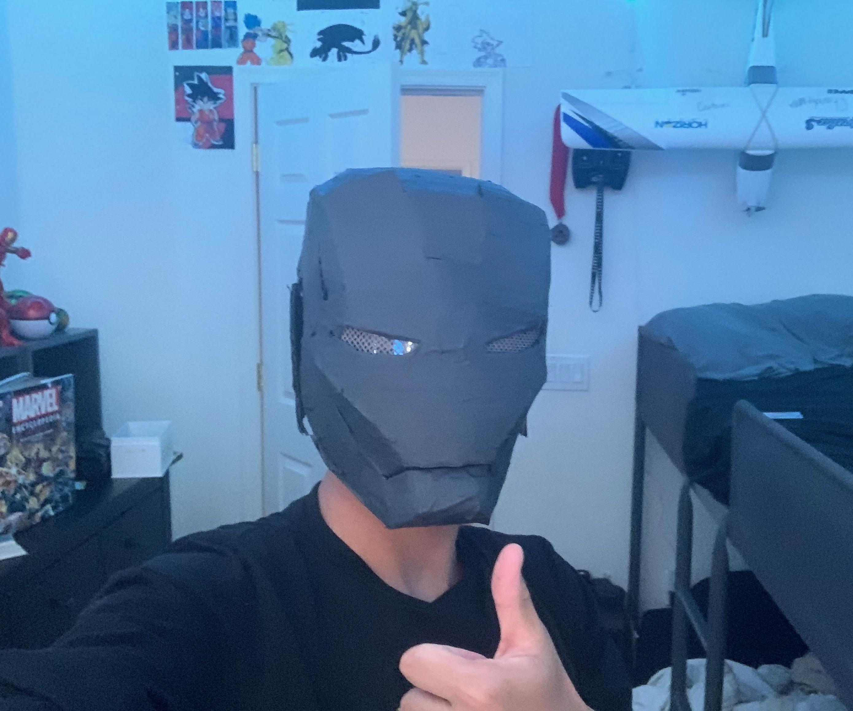 Cardboard Ironman Helmet