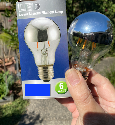 Convert LED Light Globe to Silver Crown Globe