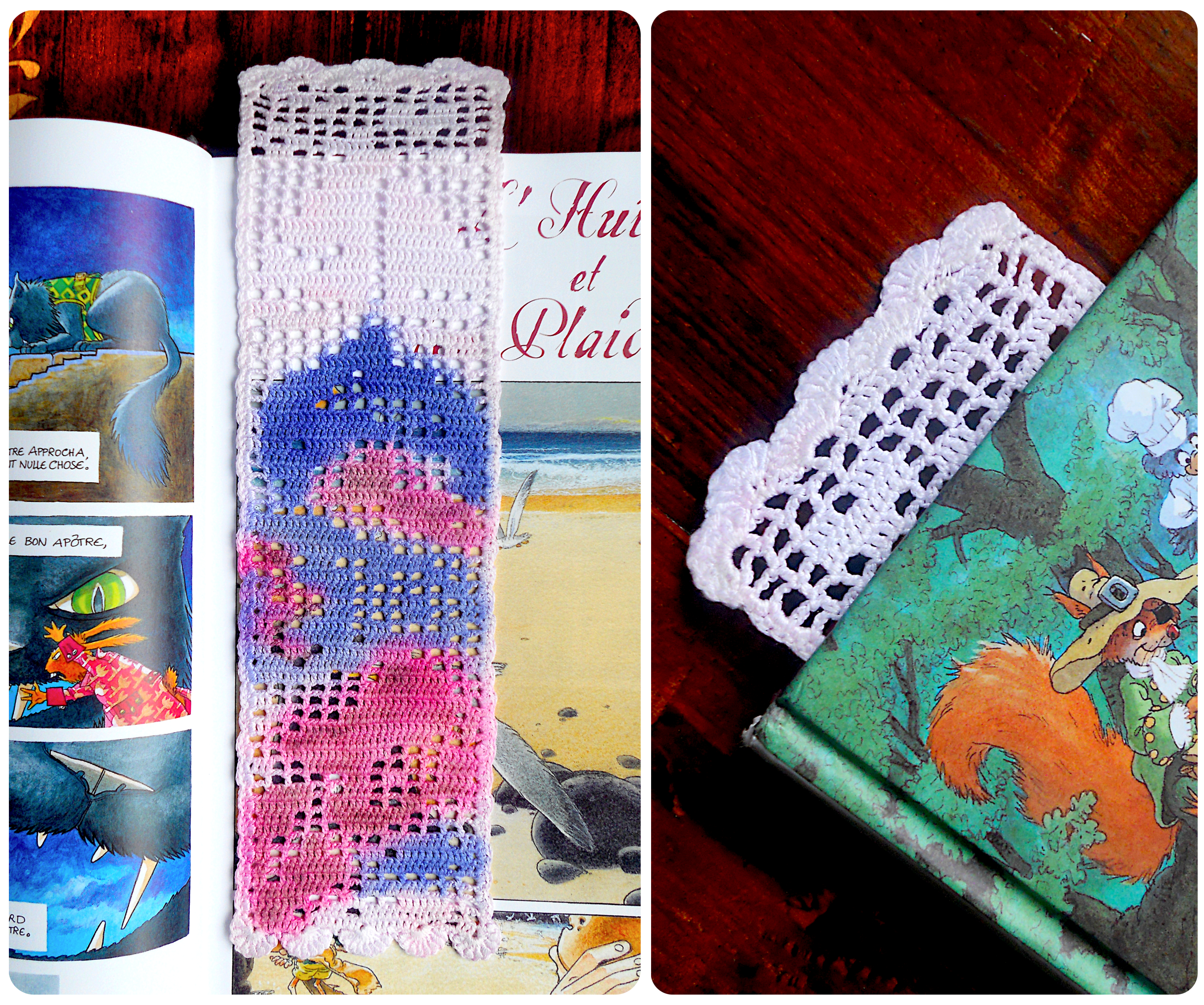 Filet Crochet Bookmark for Kids