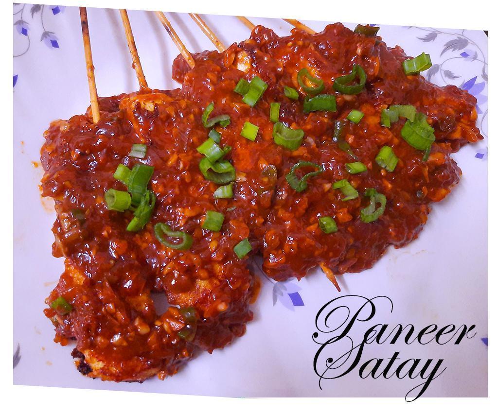 Paneer Satay on a Stick