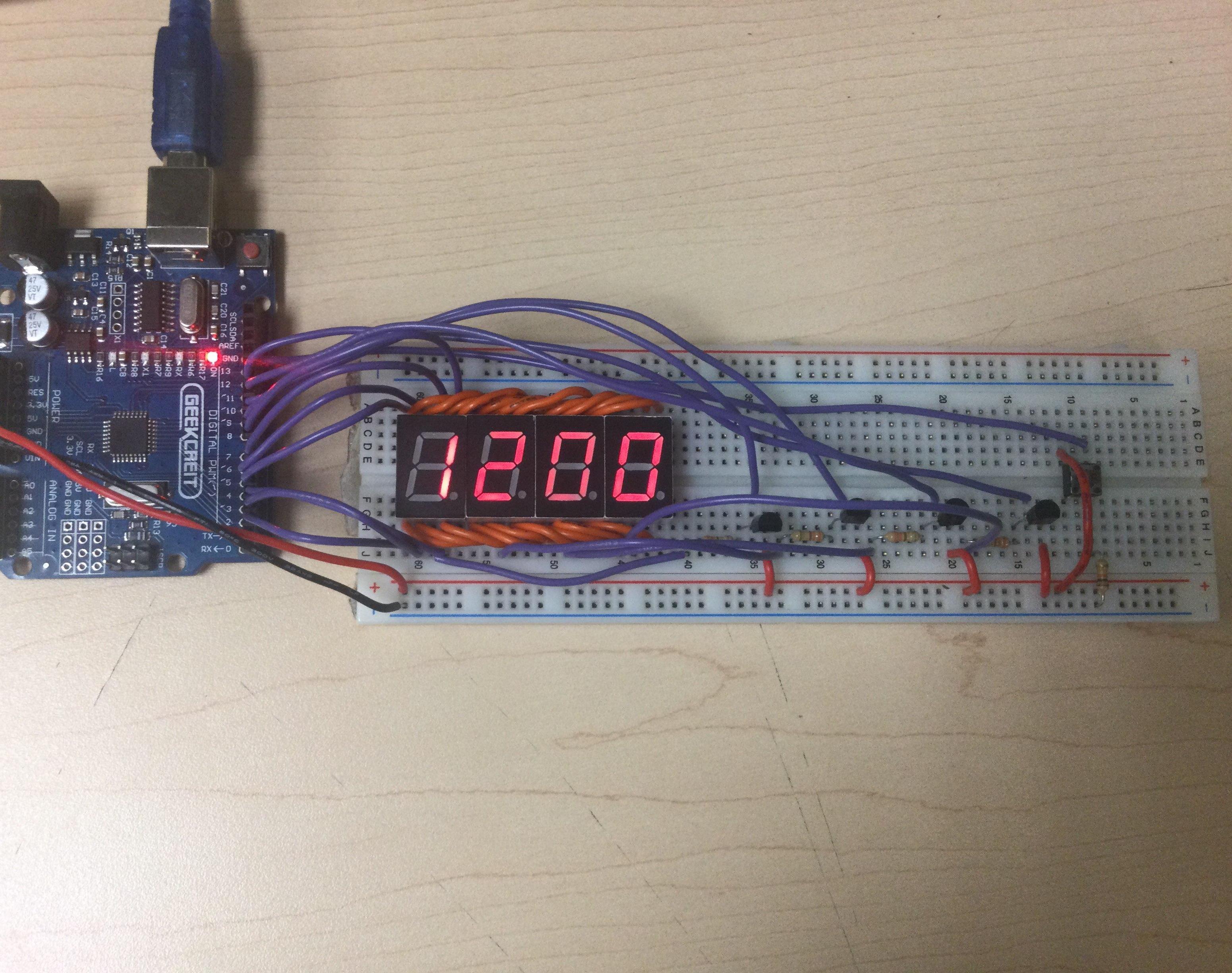 4 Digit Seven Segment Display Digital Clock