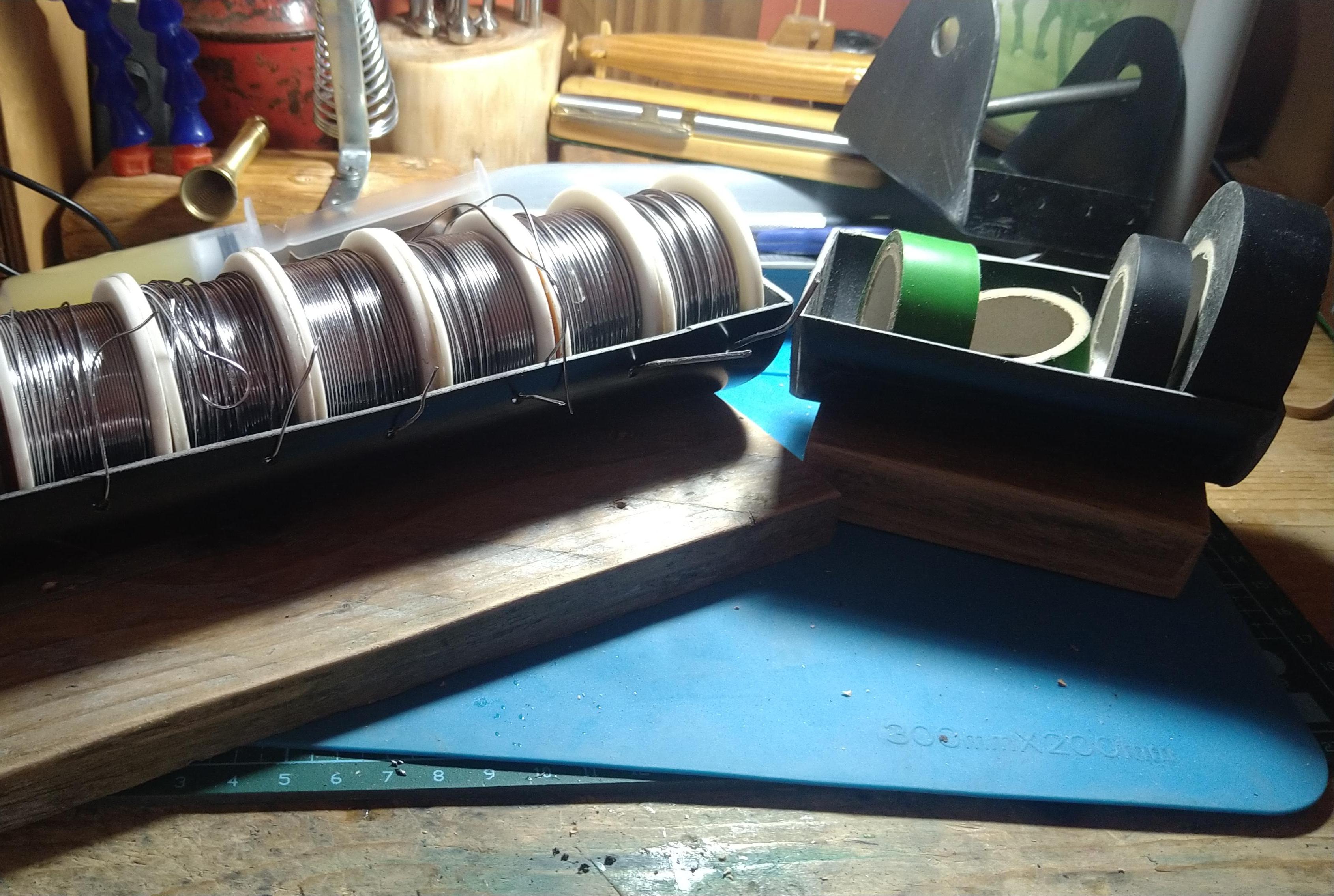 Holder for Soldering Wire or Insulation Tape From a PVC Pipe