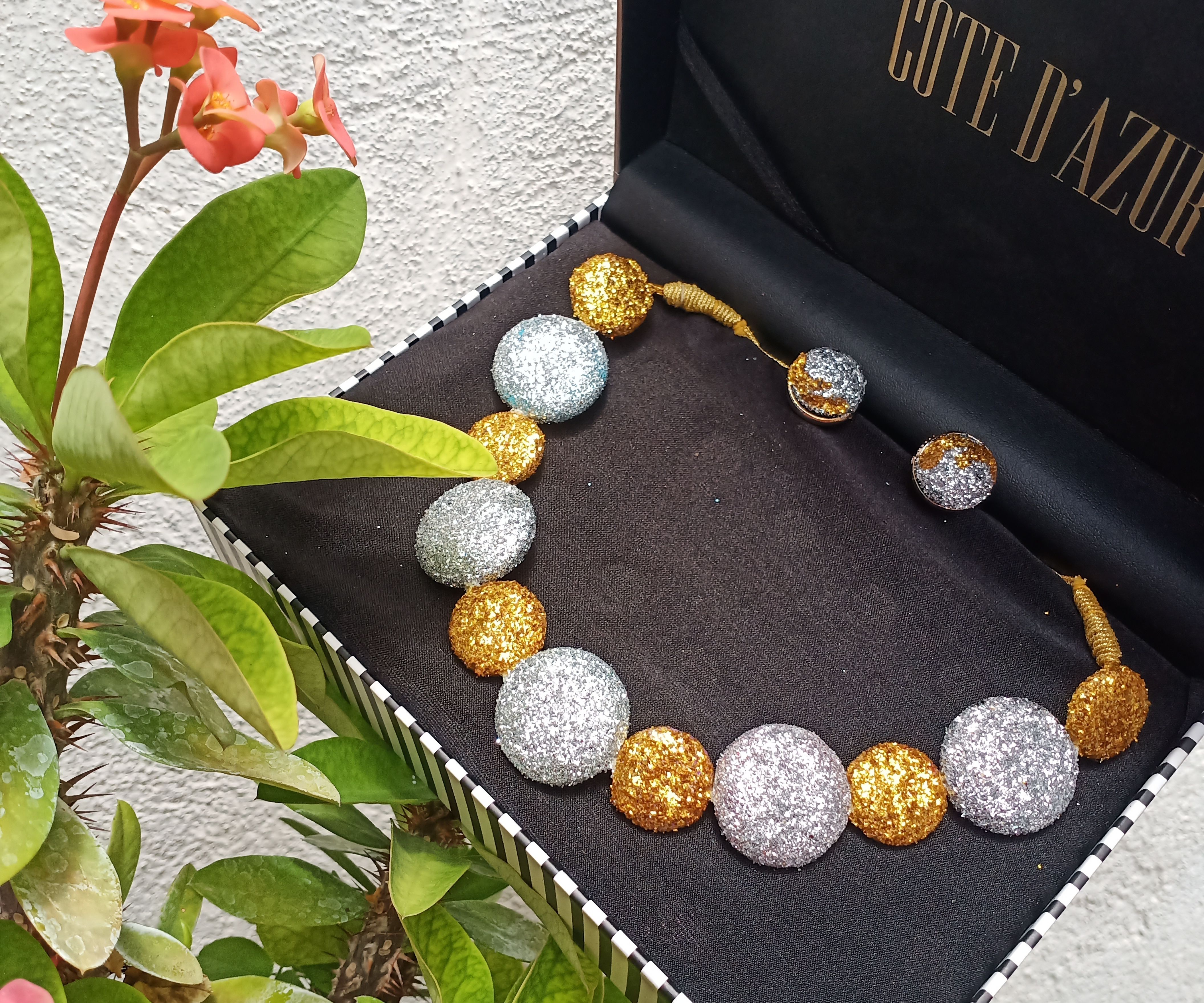 Glittery Button Jewelry