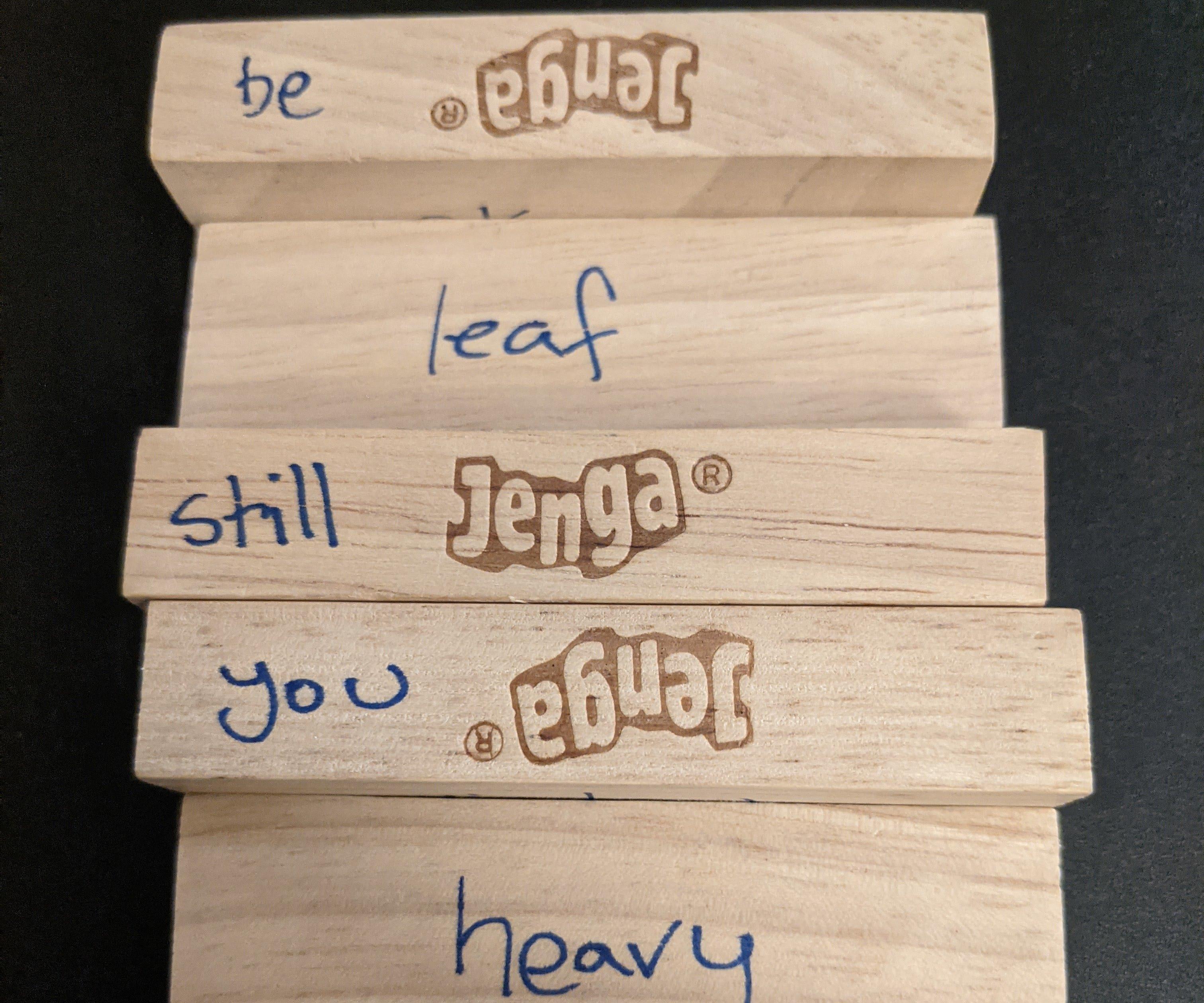 Jenga Poetry