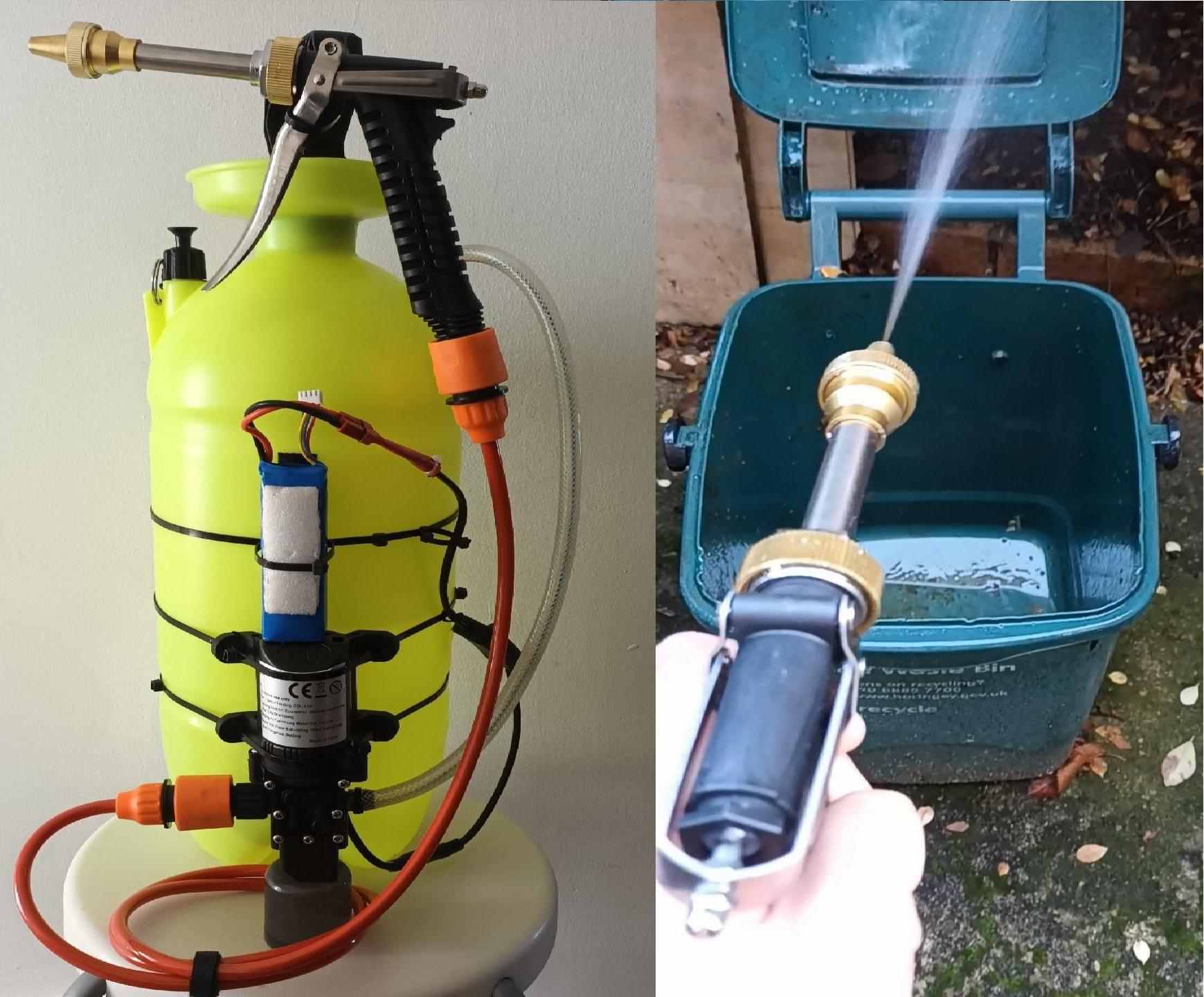 DIY Portable Mobile 12V High Pressure 8L Bike Bicycle Car Washer Cleaner