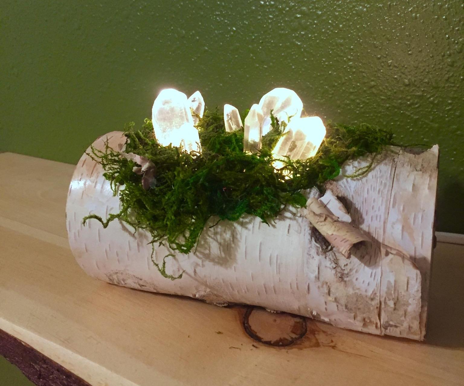 Magical Crystal Log Lamp