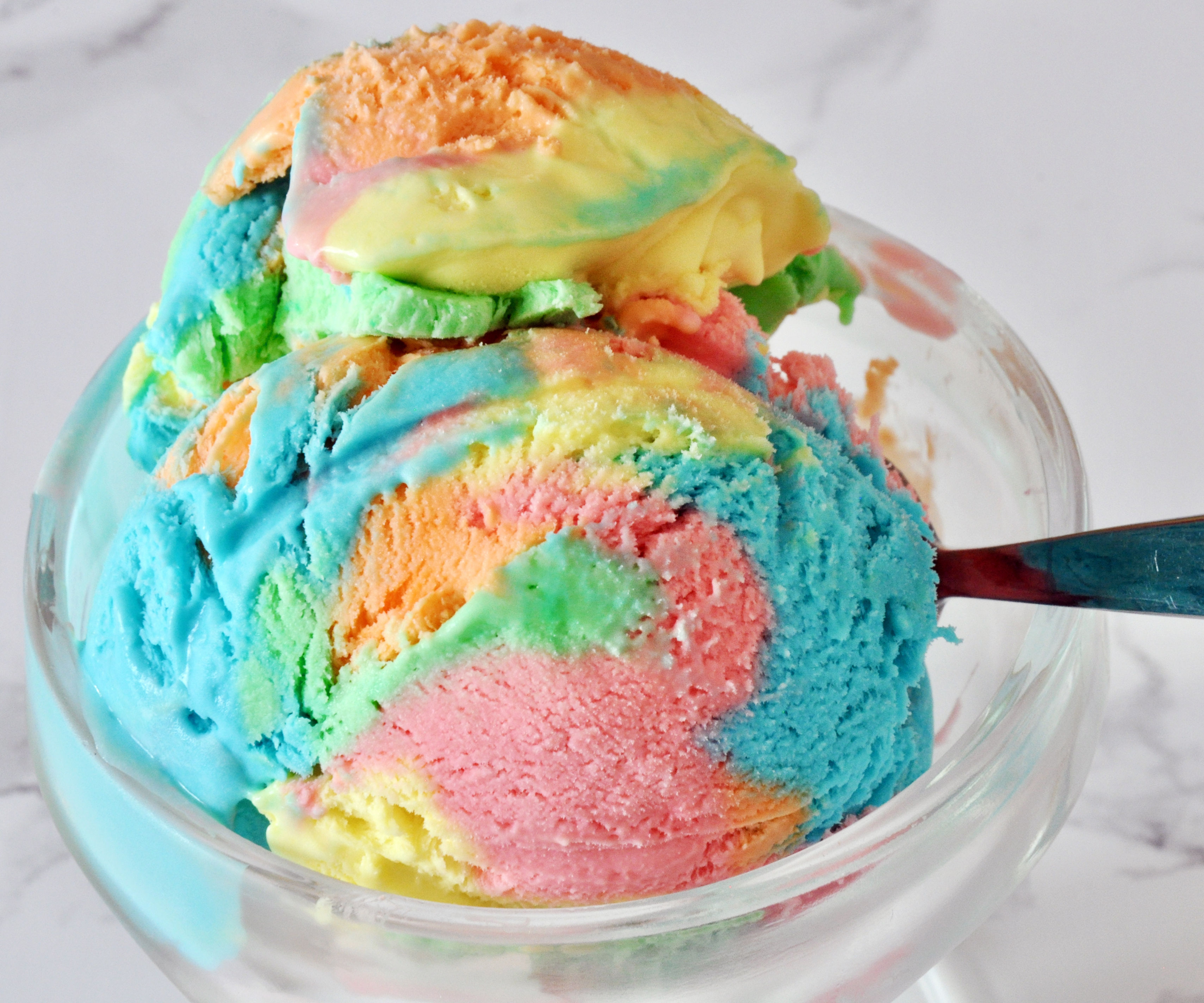 Fruit Rainbow Ice Cream