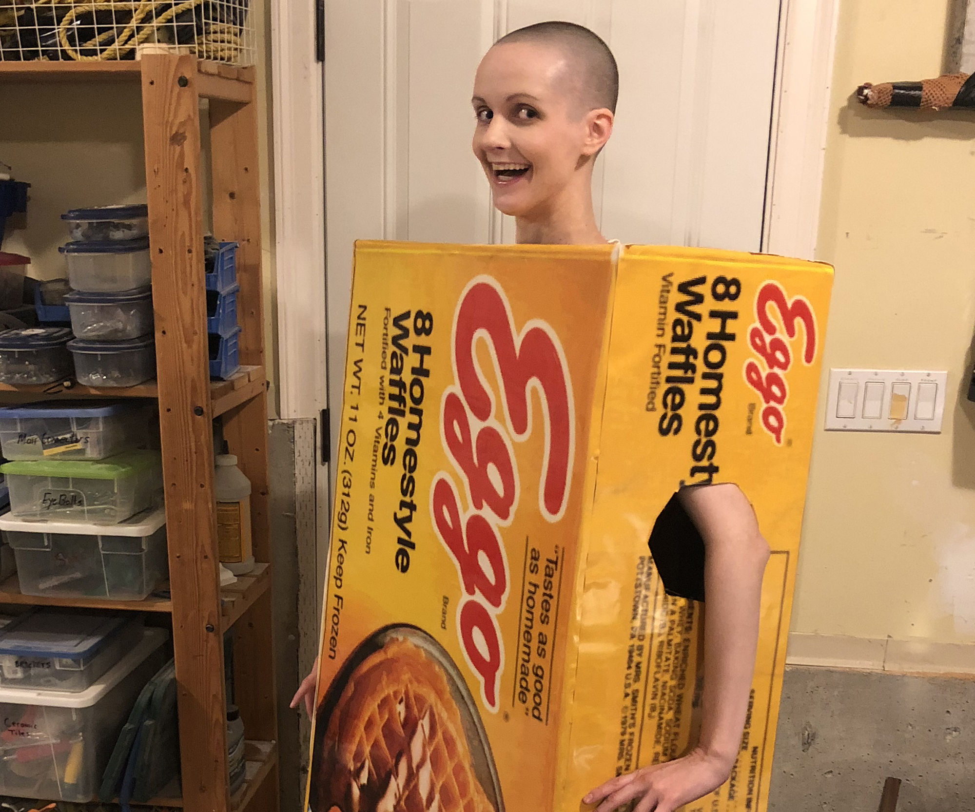 Stranger Things Eggo Waffle Box Costume