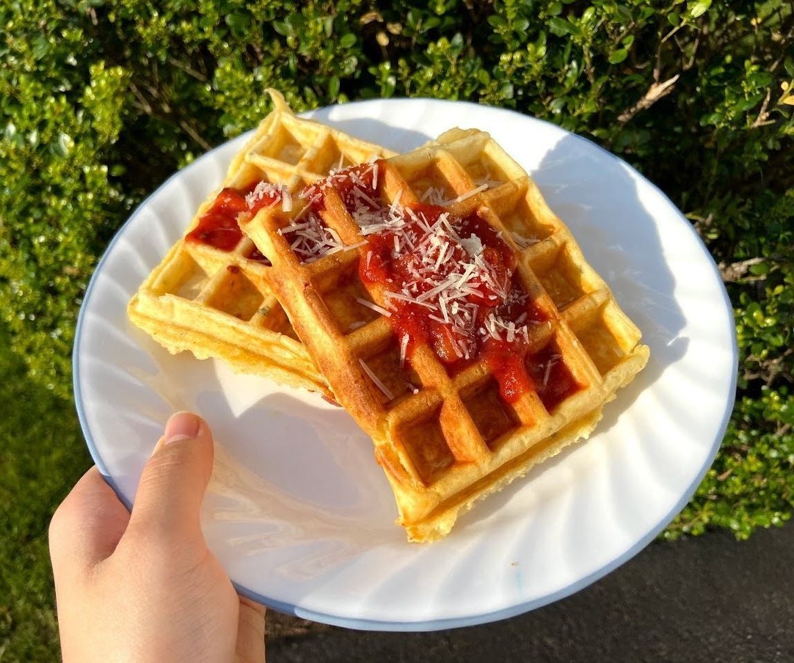 Mozz-Stuffed Pizza Waffles!